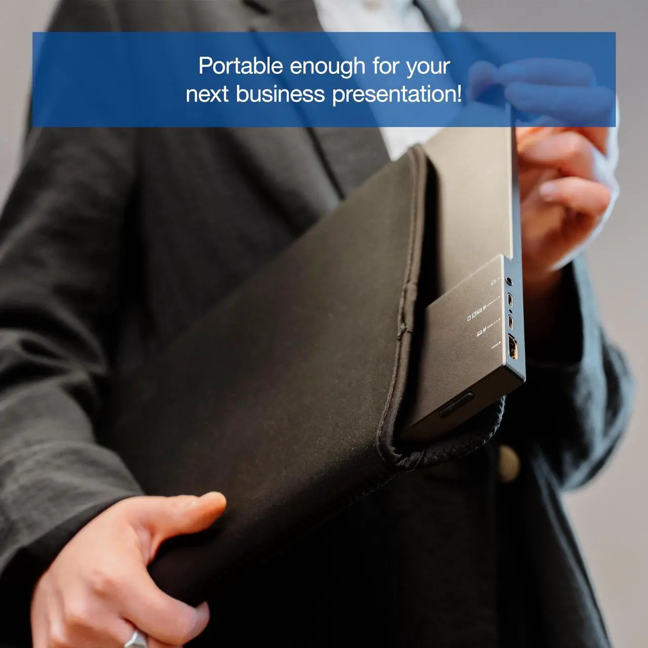 Alt view image 3 of 7 - Verbatim Portable Touchscreen Monitor Full HD 1080p 15.6" Metal Housing