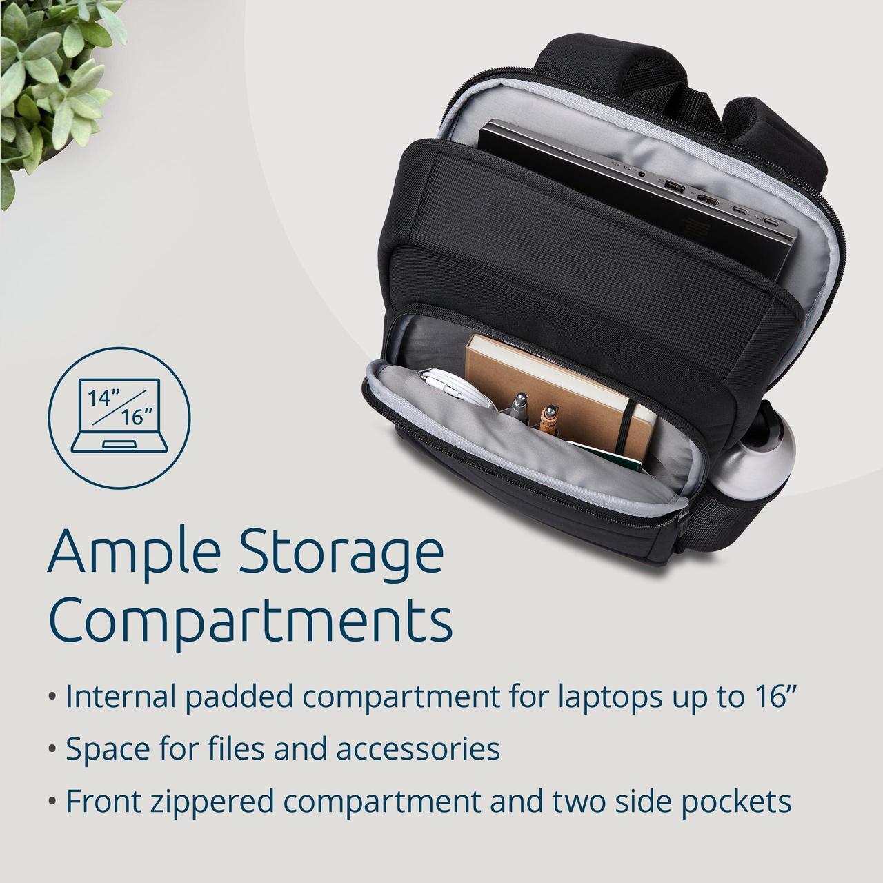 Alt view image 16 of 19 - Kensington 16" Carrying Case Backpack for Notebook Black