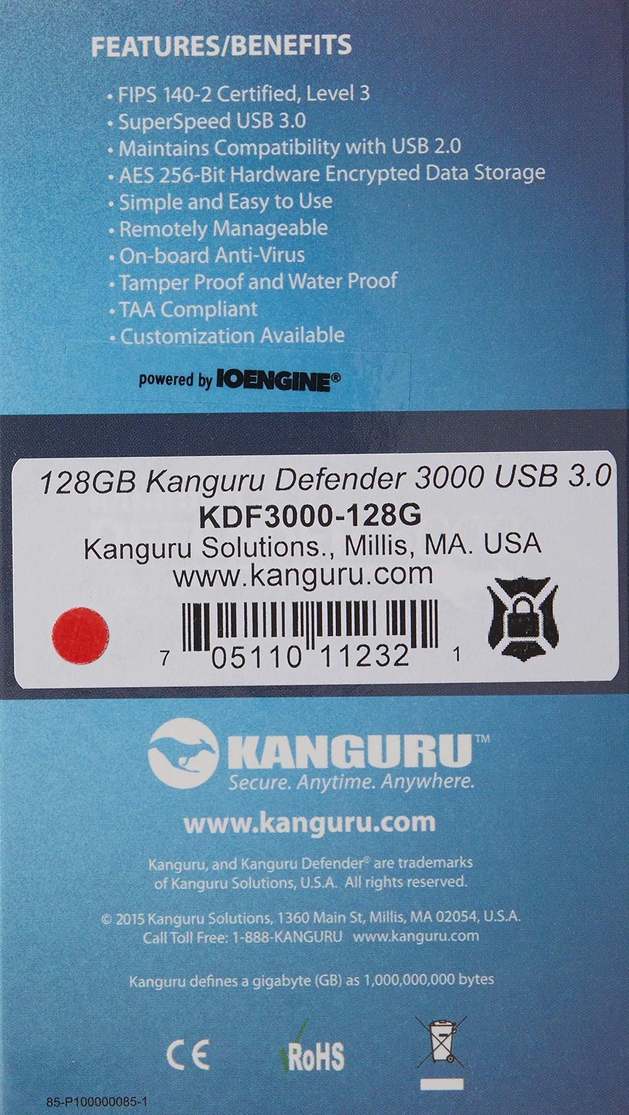 Alt view image 16 of 16 - KANGURU KDF3000-64G 64GB DEFENDER 3000 FLASH DRIVE
