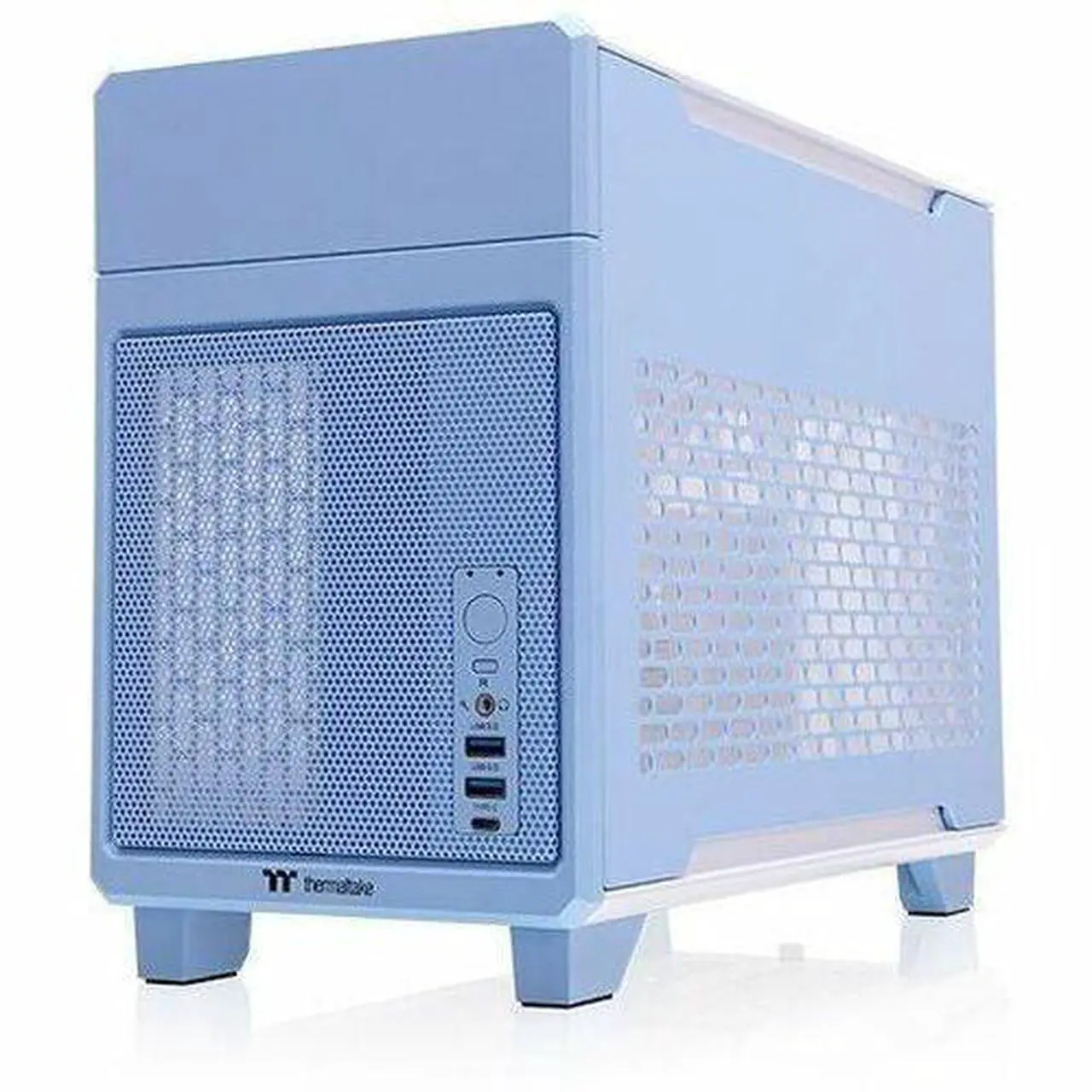Alt view image 9 of 14 - Thermaltake Tower 600 Mid Tower; 2x140mm CT Fans Included; 420mm Radiator Support; 400mm GPU Clearance; Hidden Connector Support; Rotatable PCIe Slots; Gravel Sand; CA-1Z1-00MGWN-00