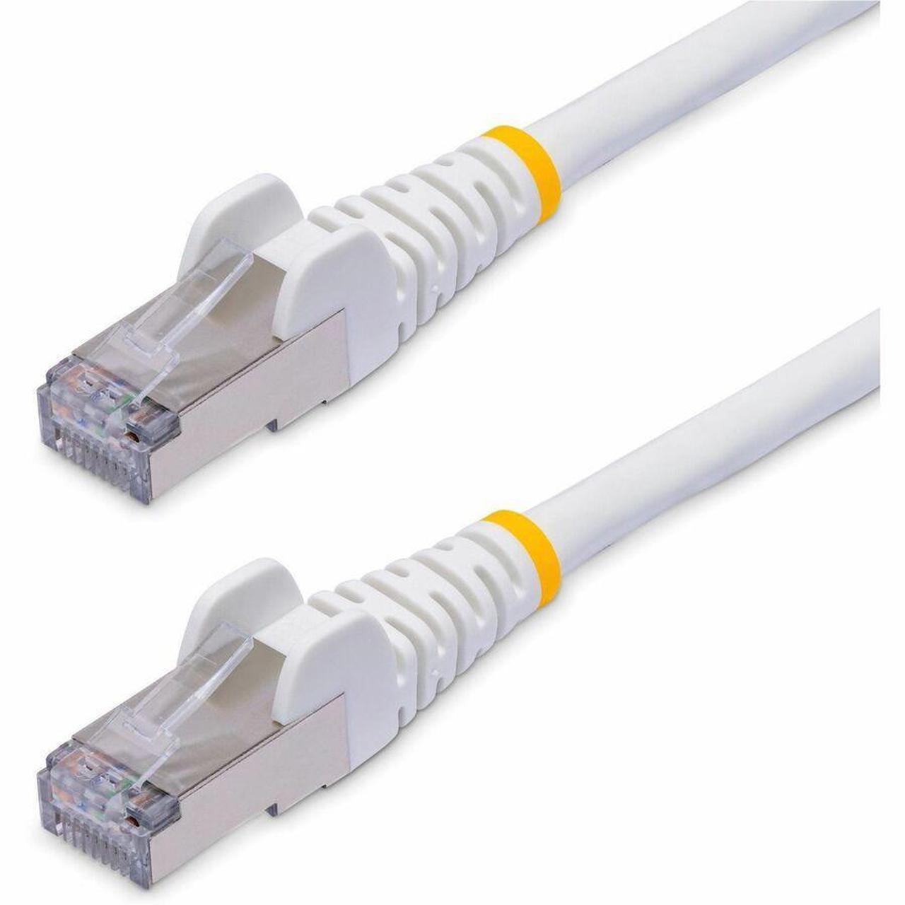Main image of StarTech 6in White CAT8 Ethernet Cable Snagless RJ45 25G/40G 2000MHz 100W PoE S/FTP 26AWG Pure Bare Copper LSZH Network Patch Cord NLWH6INCAT8PATCH
