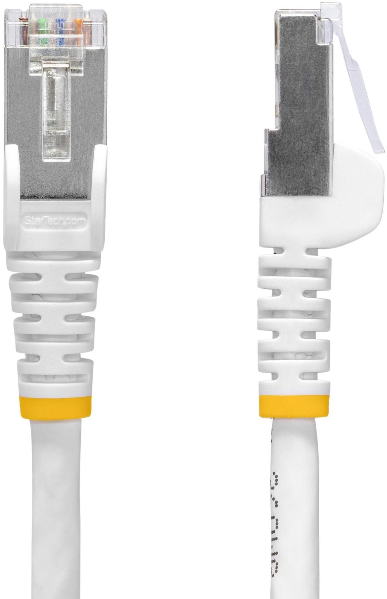 Alt view image 2 of 4 - StarTech 6in White CAT8 Ethernet Cable Snagless RJ45 25G/40G 2000MHz 100W PoE S/FTP 26AWG Pure Bare Copper LSZH Network Patch Cord NLWH6INCAT8PATCH