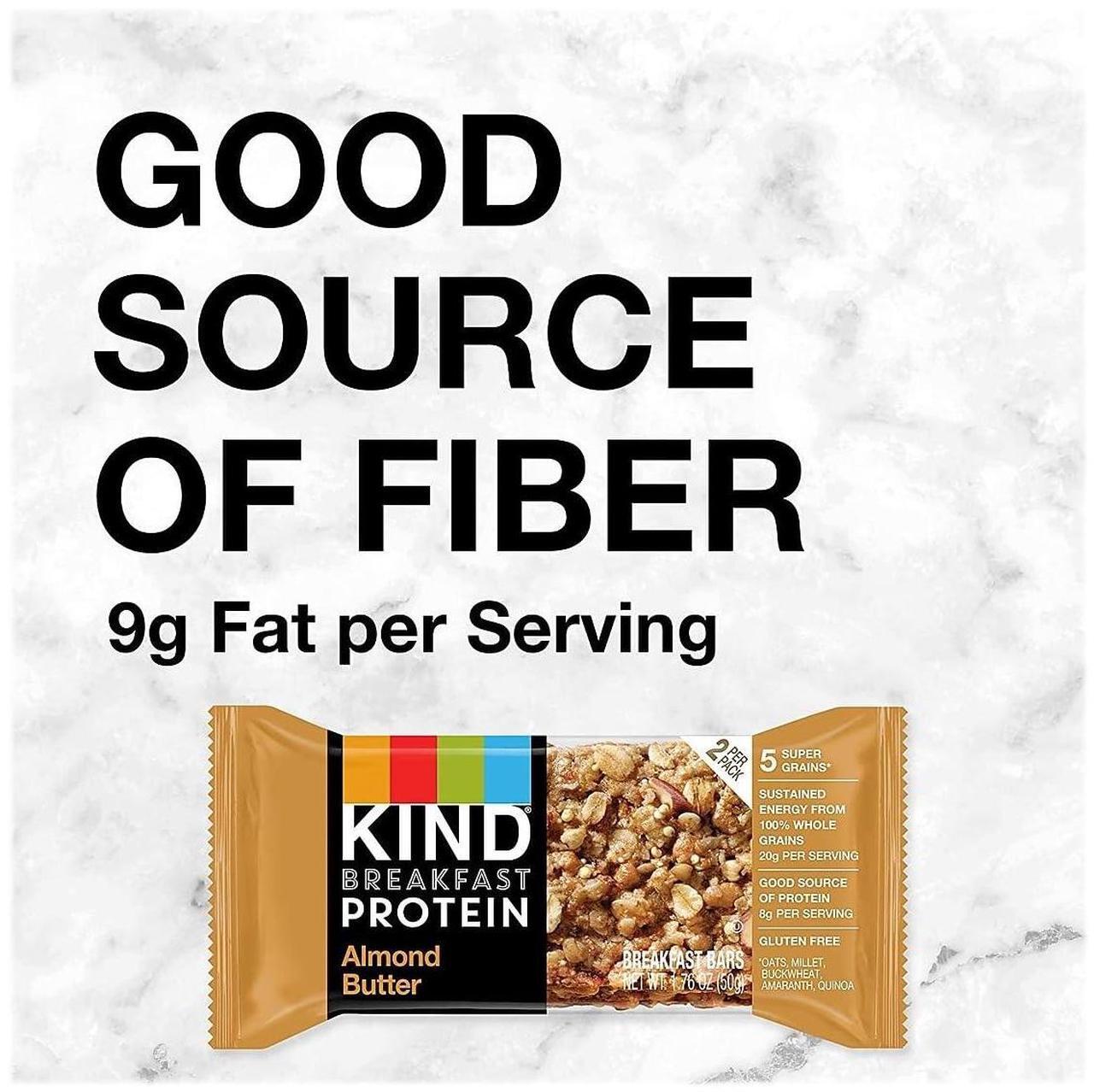 Alt view image 14 of 14 - KIND Gluten-Free Almond Butter Protein Breakfast Bar 0.88 oz. 6 Bars/Box (41935) PHW41935
