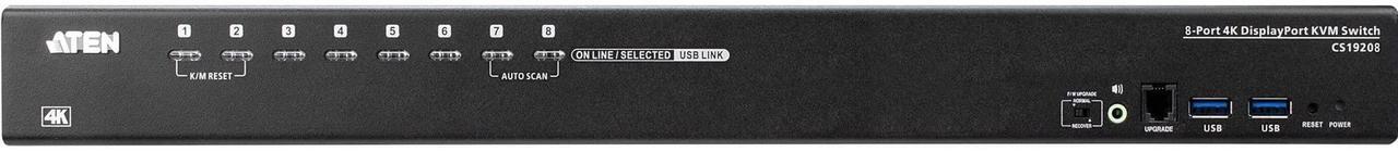 Alt view image 6 of 7 - ATEN CS19208 8-Port USB 3.0 4K DisplayPort KVM Switch with Rack Mounting Kit
