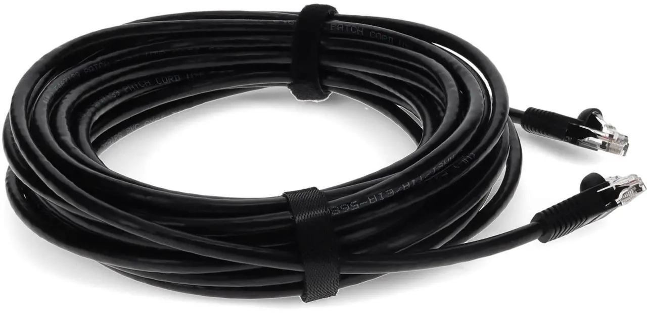Alt view image 15 of 16 - AddOn Cat6 Straight UTP PVC Copper Patch Cable, 50ft - Black