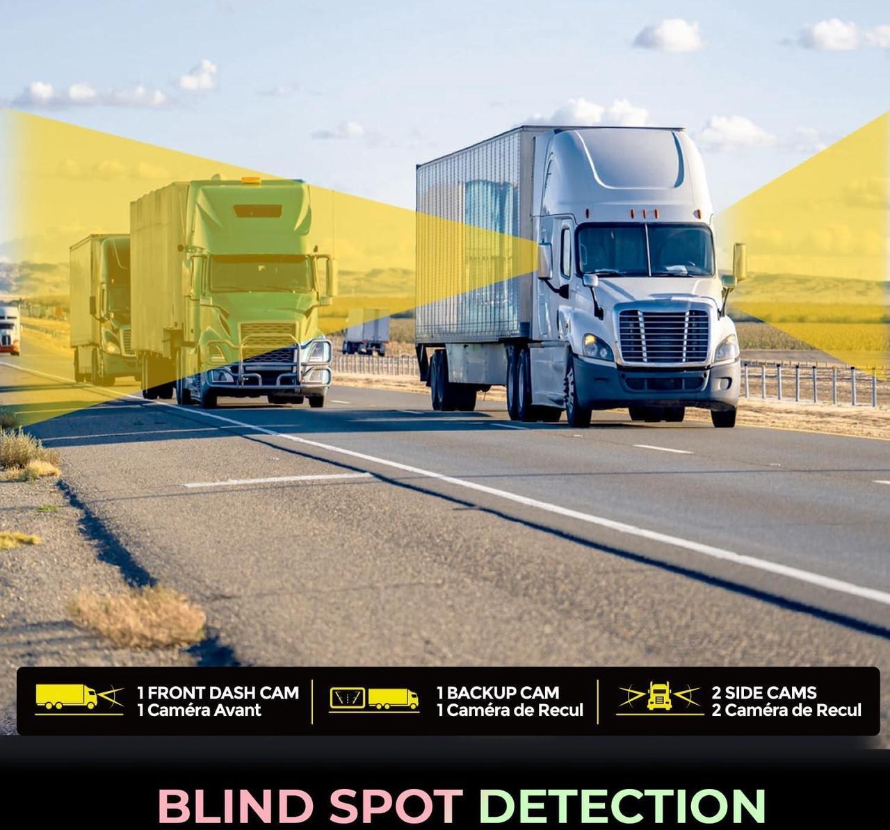 Alt view image 18 of 20 - GekoGear 4 Channel 1080P Dash Cam For Trucks With a 10.1" IPS Screen