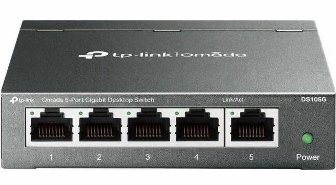 Alt view image 7 of 13 - TP-Link Omada 5-Port Gigabit Desktop Switch PORT: 5 Gigabit RJ45 Ports SPEC: Desktop Steel Case FEATURE: Plug and Play - DS105G