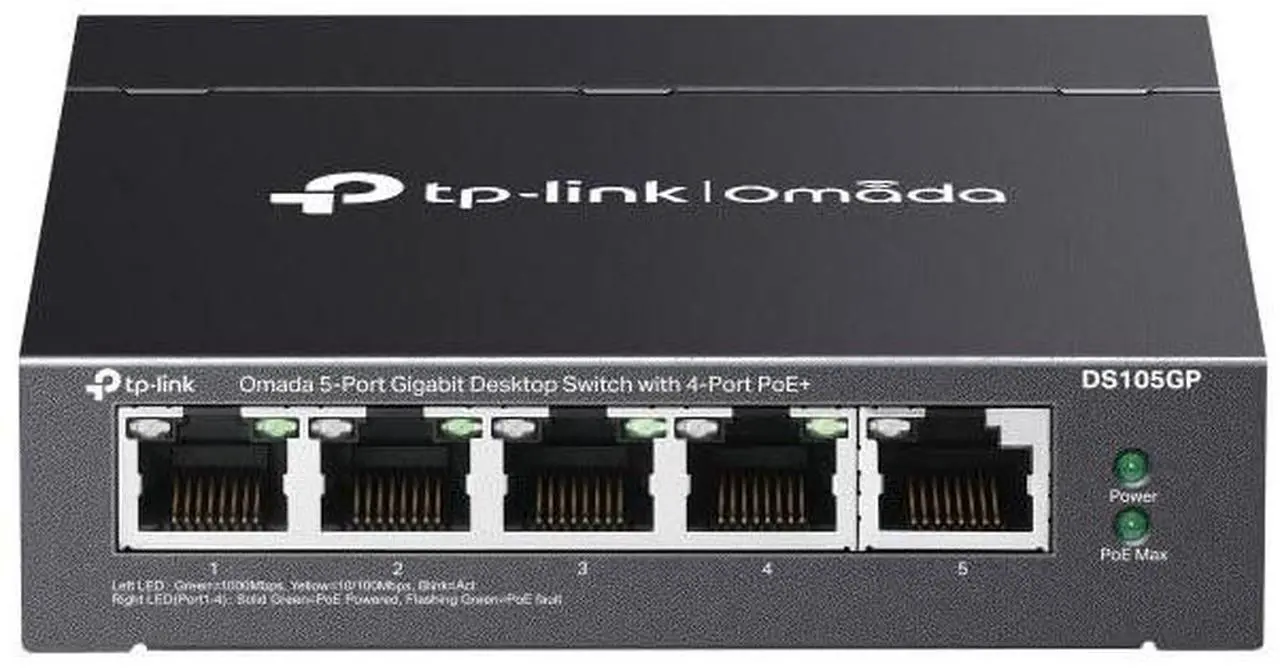 Alt view image 11 of 13 - TP-Link Omada 5-Port Gigabit Desktop Switch PORT: 5 Gigabit RJ45 Ports SPEC: Desktop Steel Case FEATURE: Plug and Play - DS105G