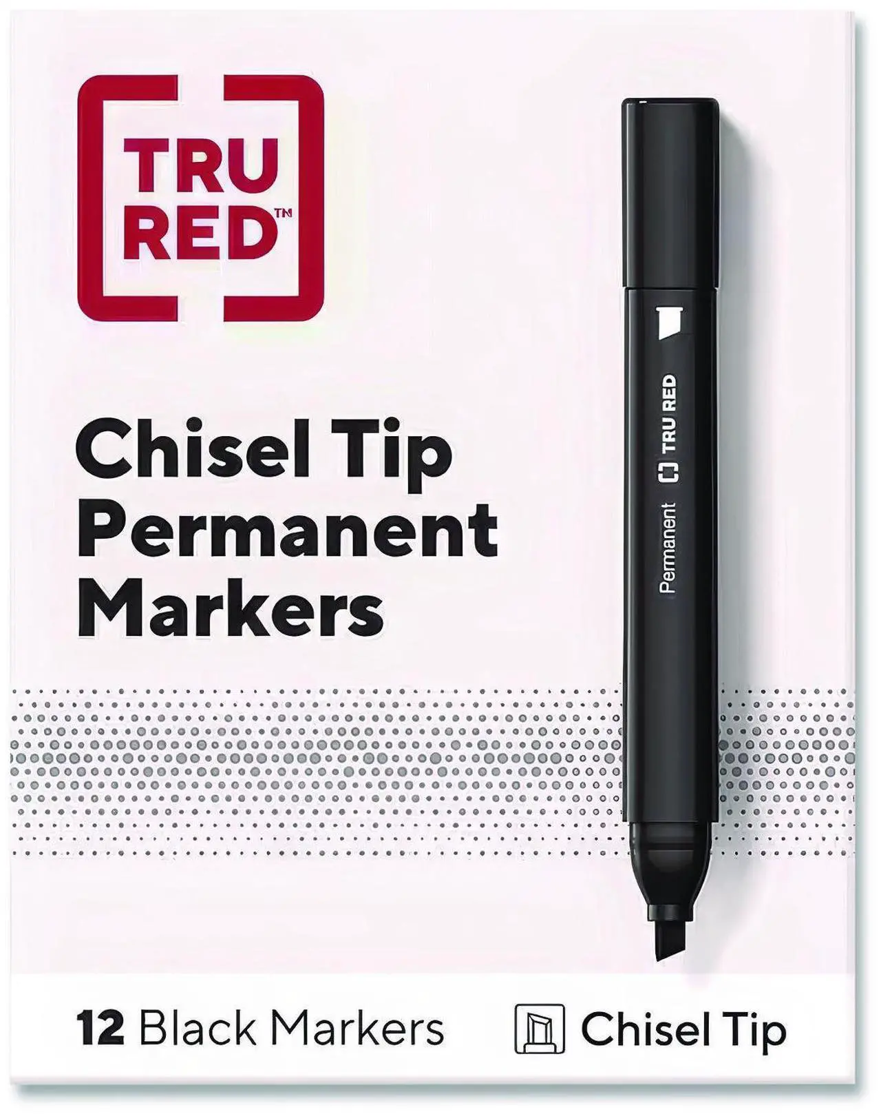 Main image of Permanent Marker Tank-Style Medium Chisel Tip Black Dozen TR54532CC