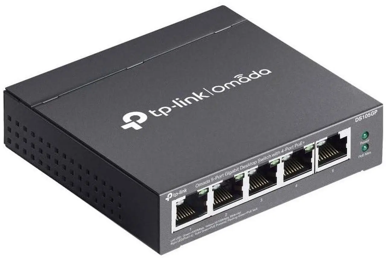 Alt view image 8 of 13 - TP-Link Omada 5-Port Gigabit Desktop Switch PORT: 5 Gigabit RJ45 Ports SPEC: Desktop Steel Case FEATURE: Plug and Play - DS105G