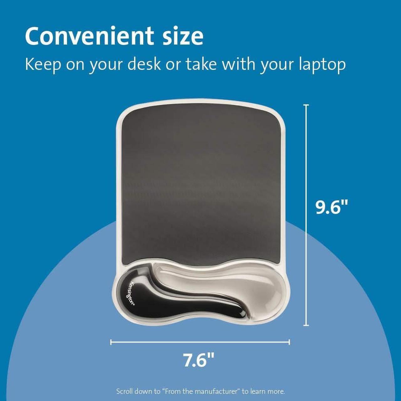 Alt view image 8 of 13 - Kensington Duo Gel Mouse Pad Wrist Rest K62399US