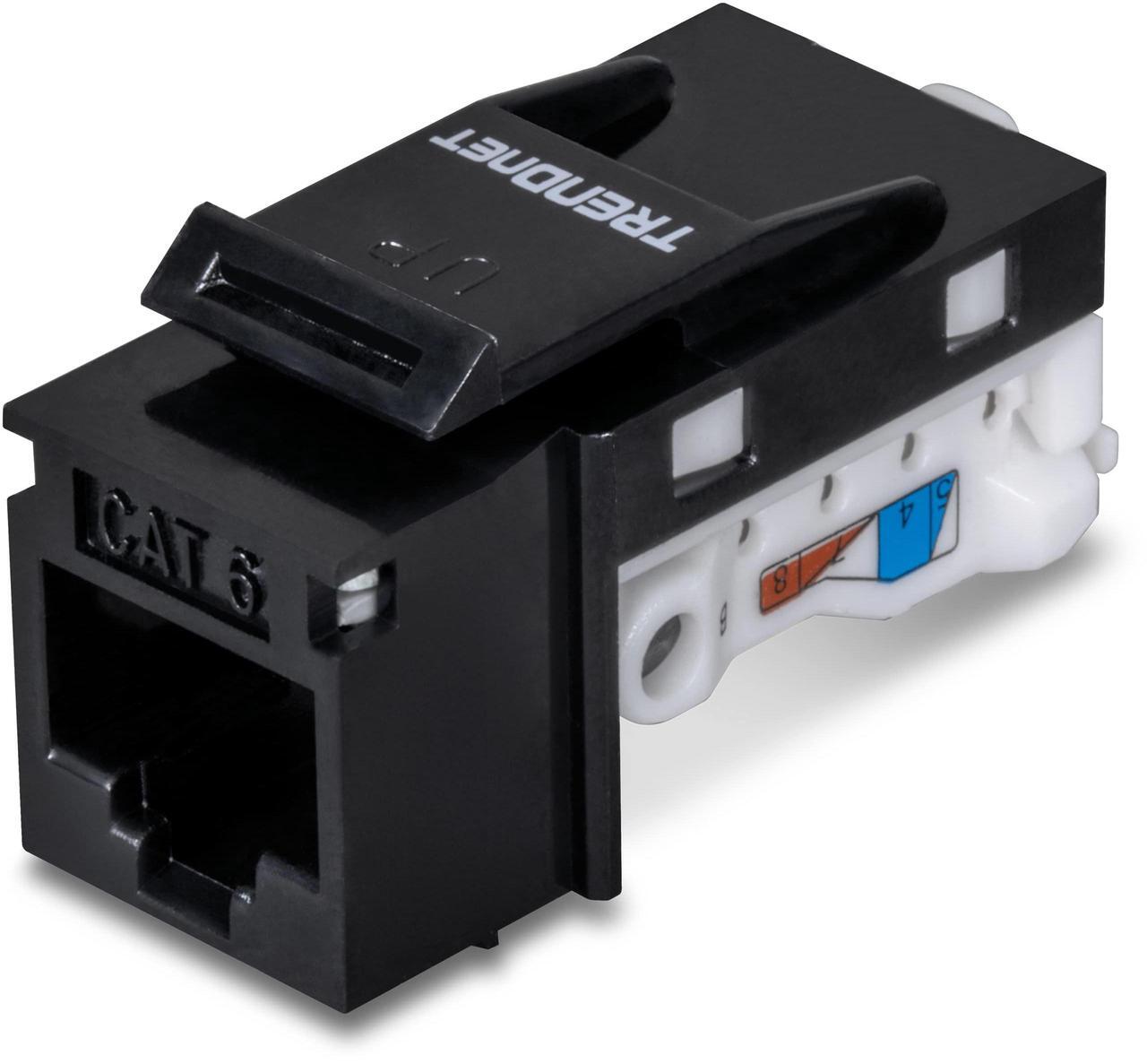 Alt view image 11 of 15 - TRENDnet Cat6 RJ45 Keystone Jack 50-Pack Bundle, Compatible With Cat5,Cat5e,Cat6 Cabling, Use With The TC-KP24 Or TC-KP48 Blank Keystone Patch Panels (Sold Separately), Black, TC-K50C6BK