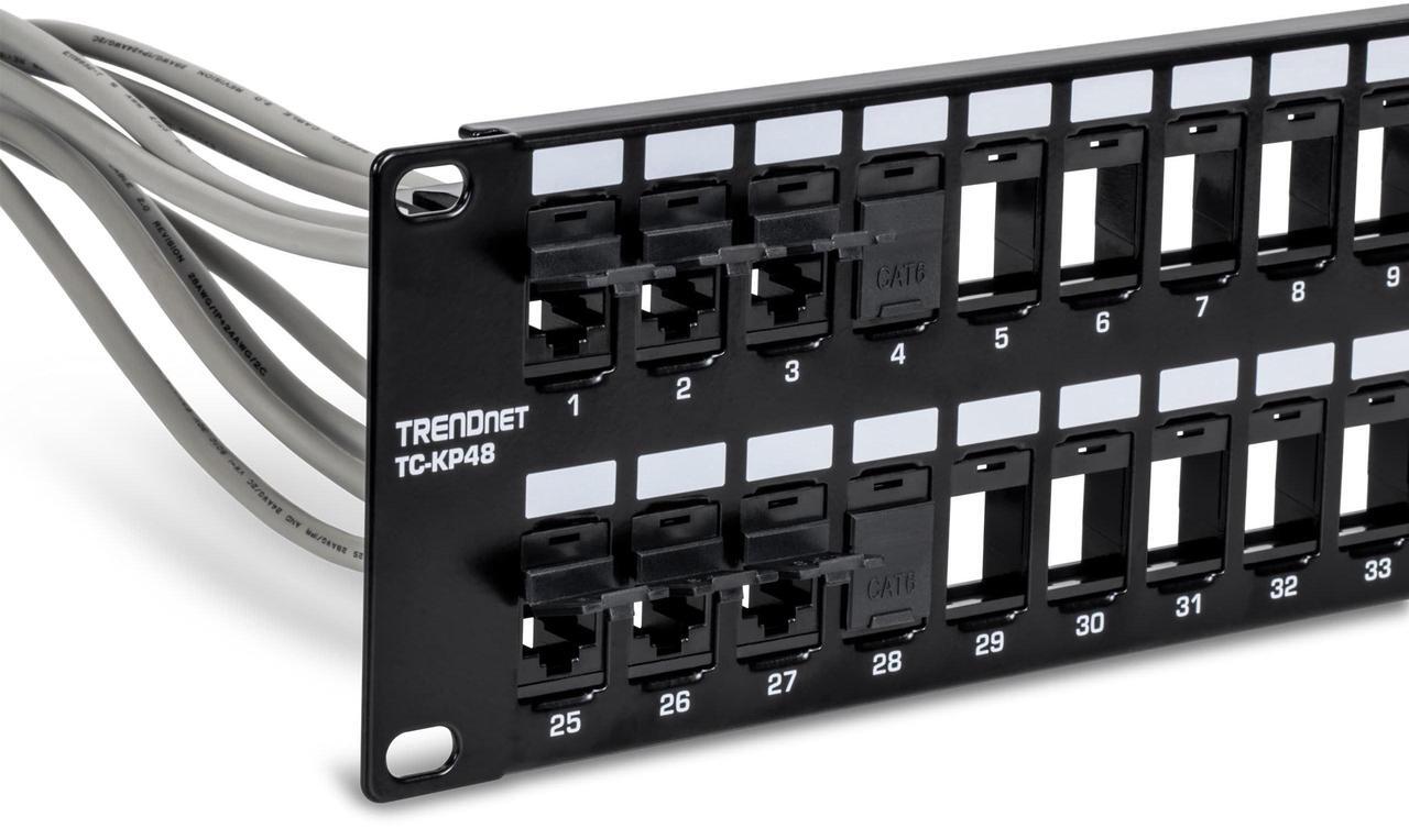 Alt view image 14 of 15 - TRENDnet Cat6 RJ45 Keystone Jack 50-Pack Bundle, Compatible With Cat5,Cat5e,Cat6 Cabling, Use With The TC-KP24 Or TC-KP48 Blank Keystone Patch Panels (Sold Separately), Black, TC-K50C6BK