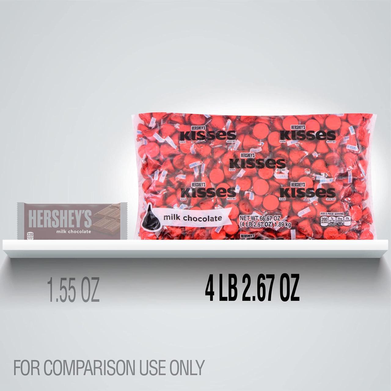 Alt view image 5 of 5 - KISSES Milk Chocolate Red Wrappers 66.7 oz Bag HEC60286