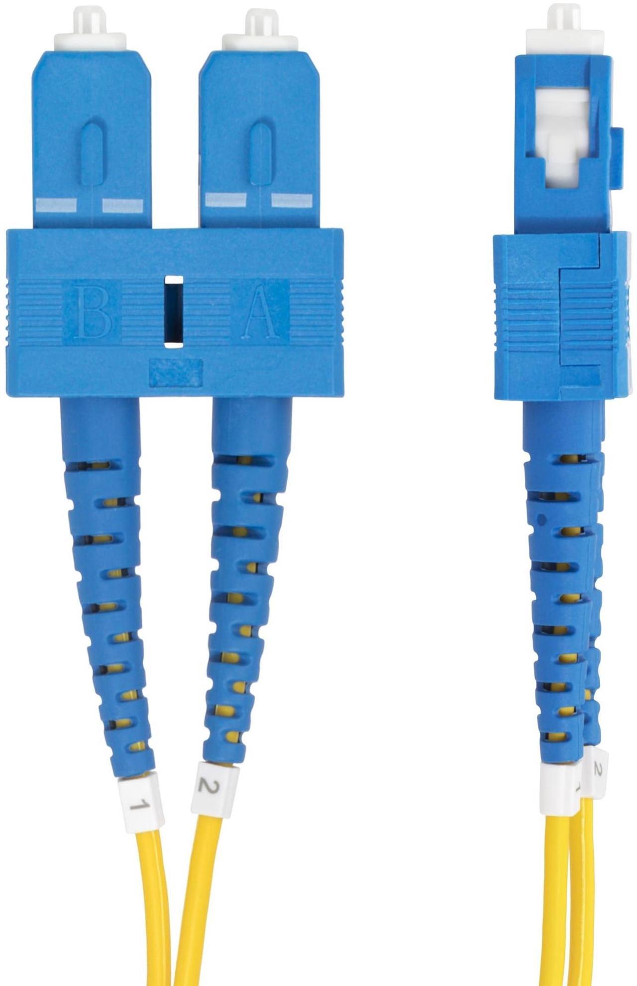 Alt view image 2 of 5 - StarTech 1m 3.3ft SC to SC UPC OS2 Single Mode Duplex Fiber Optic Cable 9/125 40G/100G Low Insertion Loss LSZH Jumper Cord