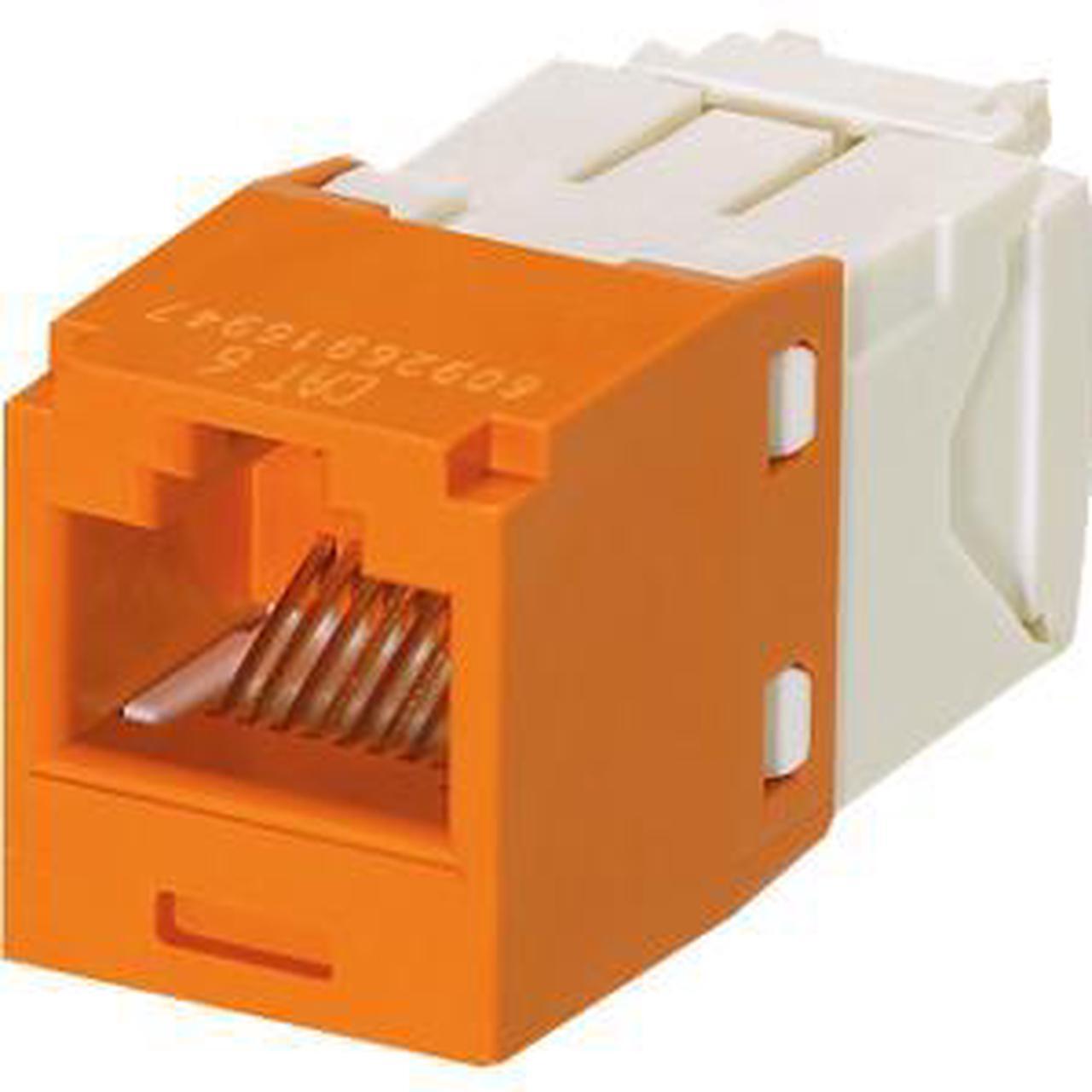 Alt view image 4 of 4 - Panduit CJ688TGOR Category-6 8-Wire TG-Style Jack Module, Orange