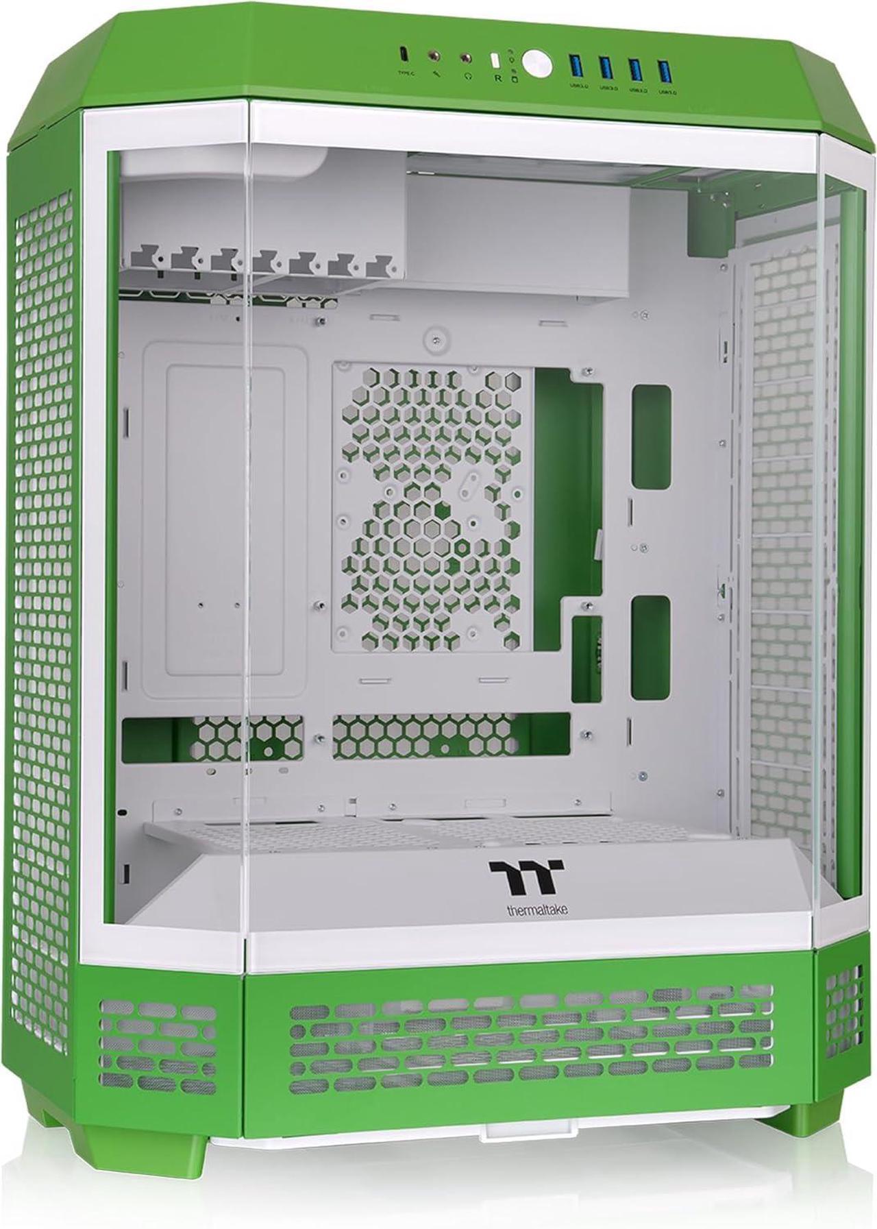 Alt view image 9 of 14 - Thermaltake Tower 600 Mid Tower; 2x140mm CT Fans Included; 420mm Radiator Support; 400mm GPU Clearance; Hidden Connector Support; Rotatable PCIe Slots; Light-Year Green; CA-1Z1-00MOWN-00