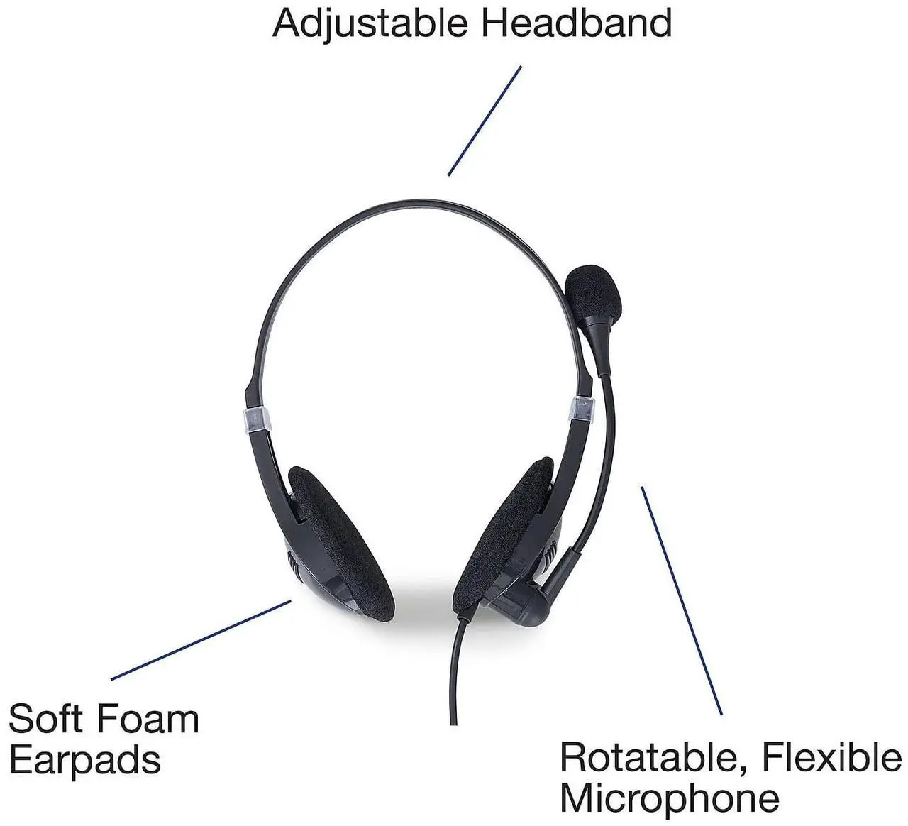Alt view image 20 of 20 - Verbatim Stereo USB Headset with Microphone and in-Line Remote