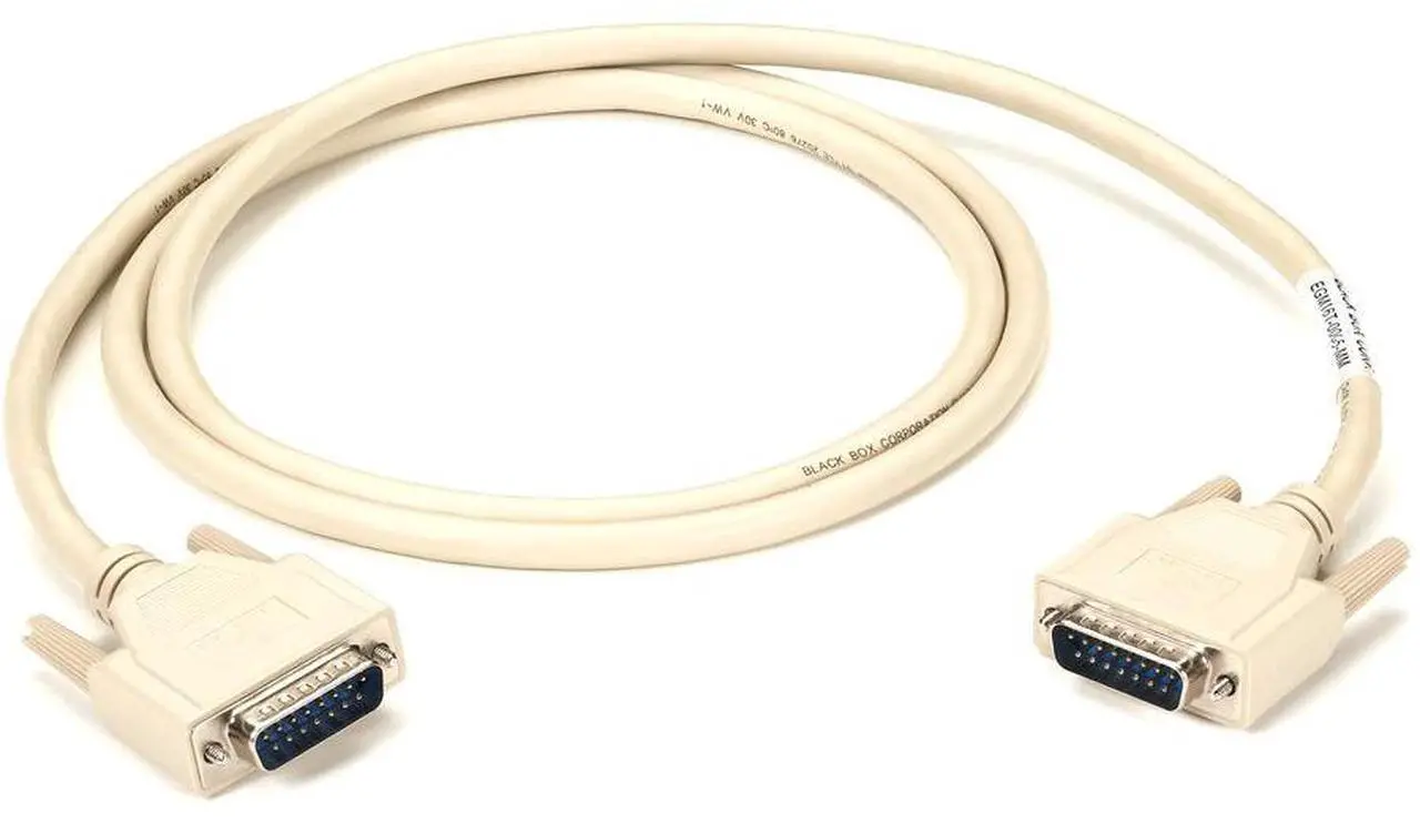 Alt view image 2 of 2 - DB15 THUMBSCREW CABLE - MALE/MALE, 5-FT. (1.5-M)