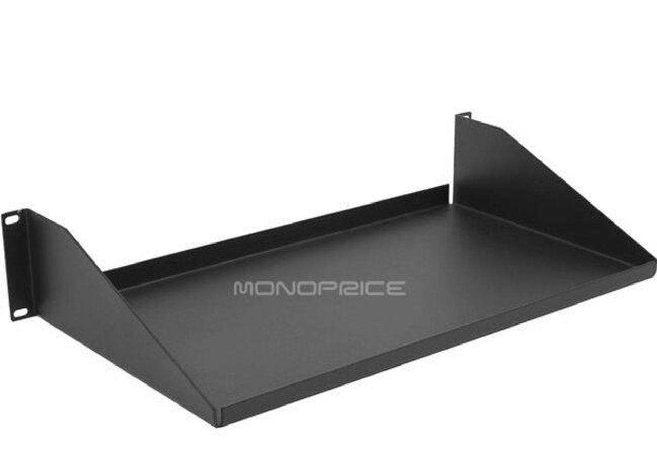Alt view image 6 of 11 - Monoprice Single Sided Shelf, 3.5"(H) x 10"(D) x 19"(W), 30 lbs