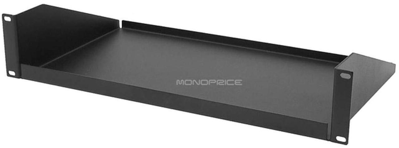 Alt view image 11 of 11 - Monoprice Single Sided Shelf, 3.5"(H) x 10"(D) x 19"(W), 30 lbs