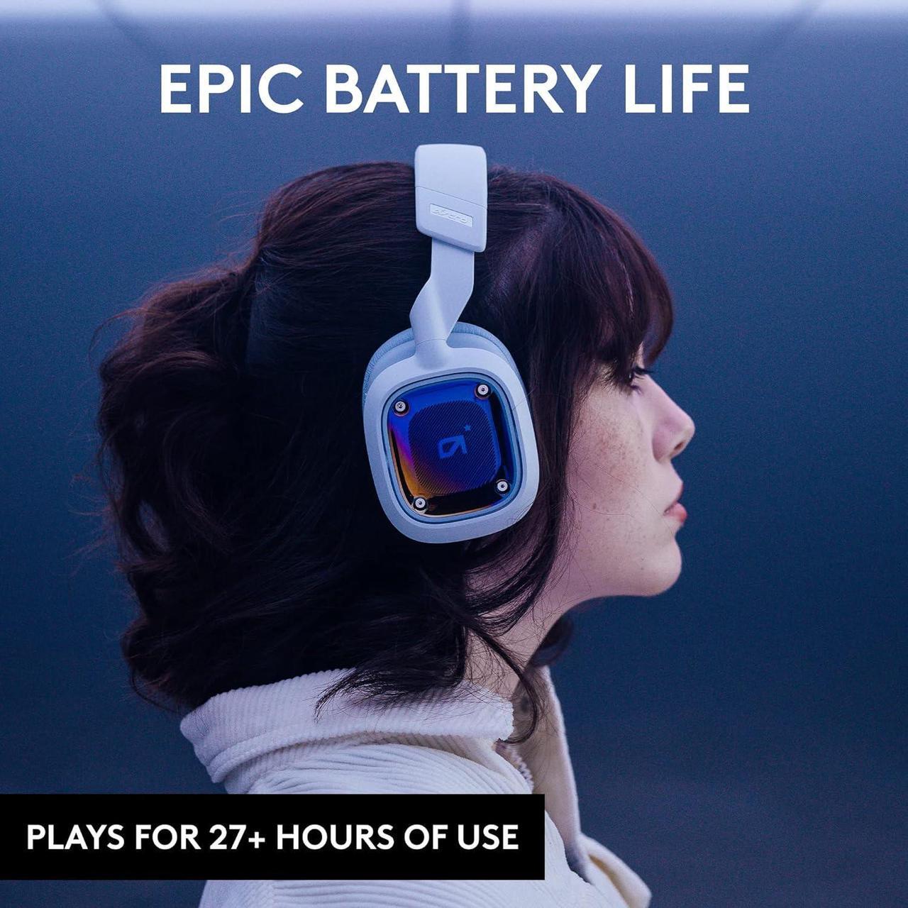 Alt view image 5 of 7 - Astro A30 Wireless Gaming Headset with Case, White/PS PS5 939-001992