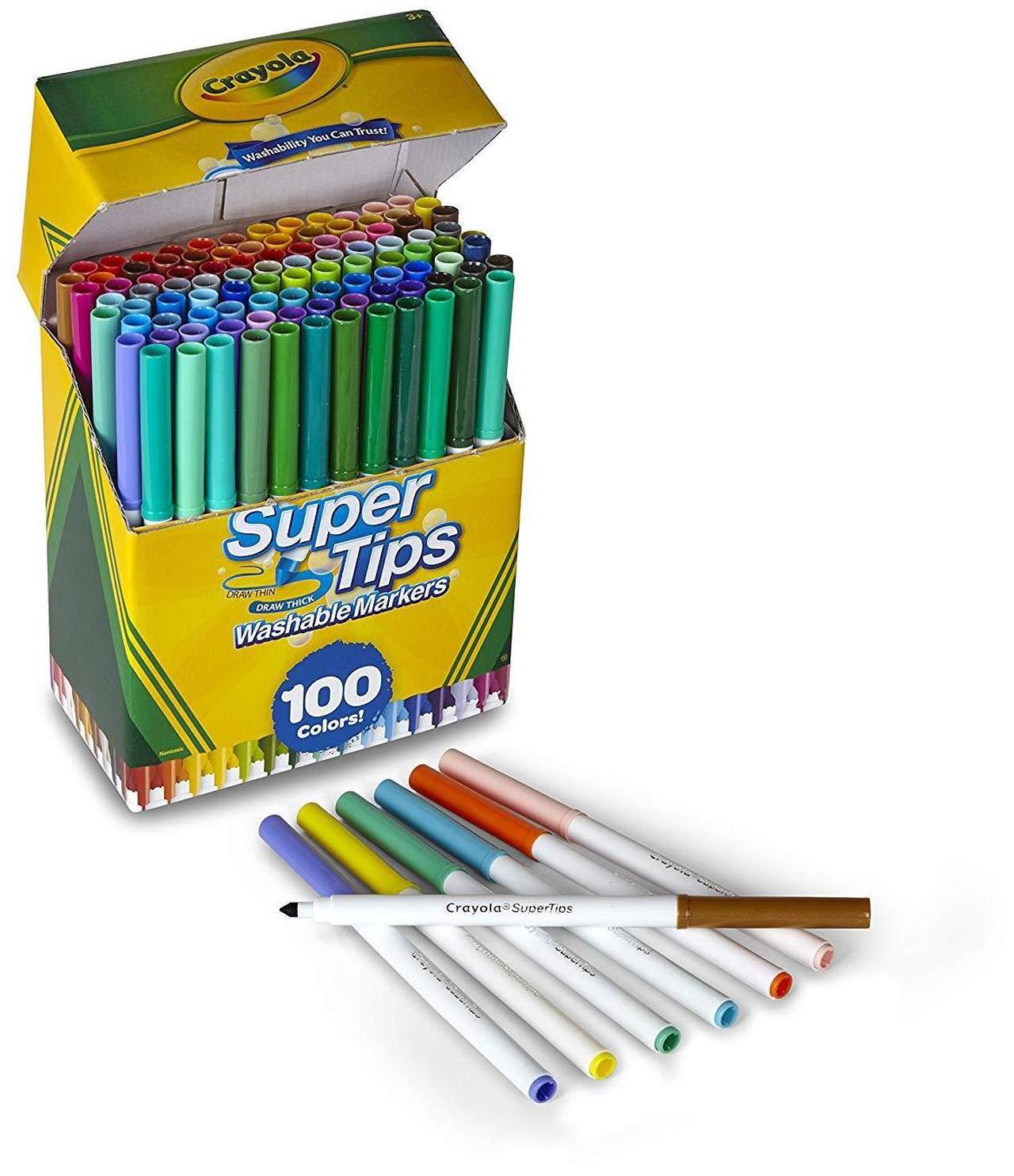 Alt view image 14 of 16 - Crayola Markers Super Tips Washable 100/ST Assorted 585100