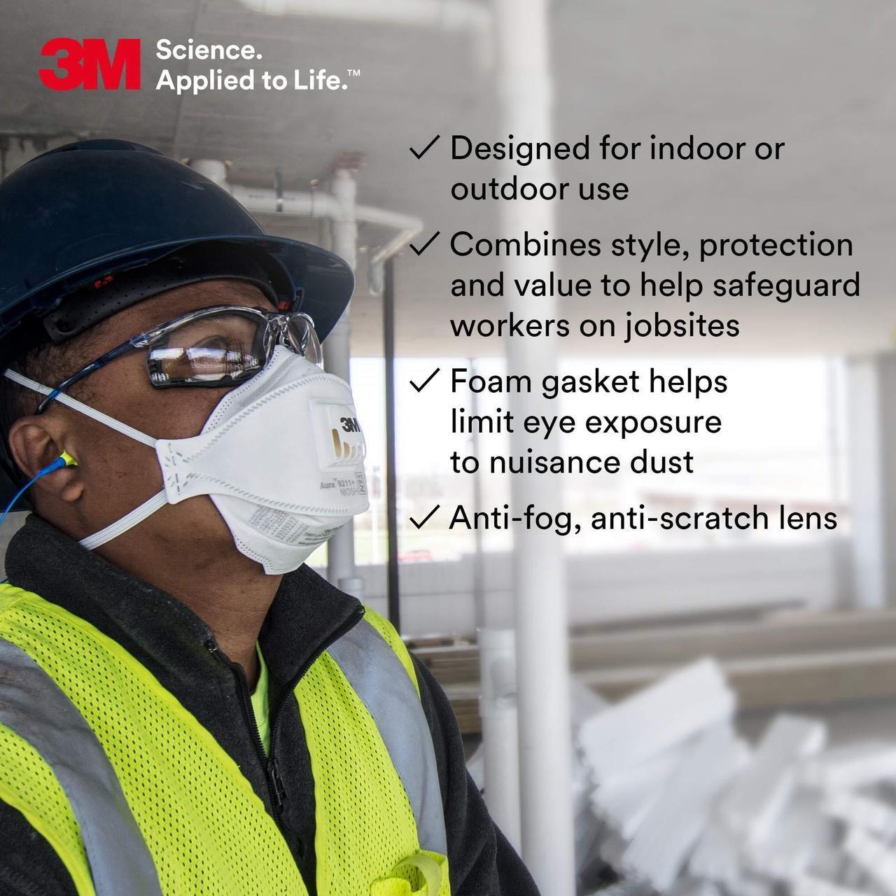 Alt view image 6 of 8 - 3M Occupational Health & Env Safety Protective Eyewear Clear 118720000020