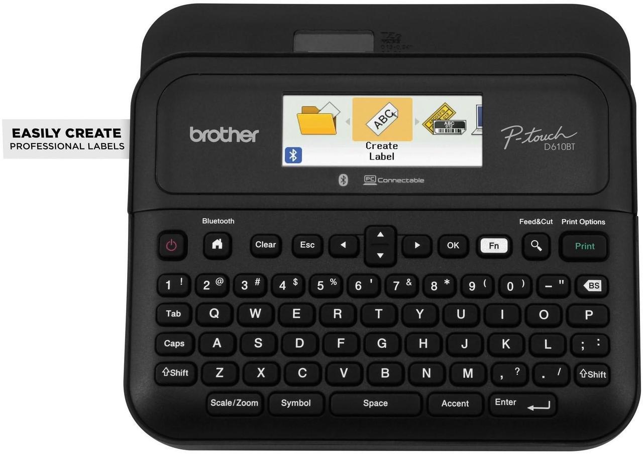 Alt view image 17 of 20 - Brother P-touch Business Professional Connected Label Maker with Case PTD610BTVP