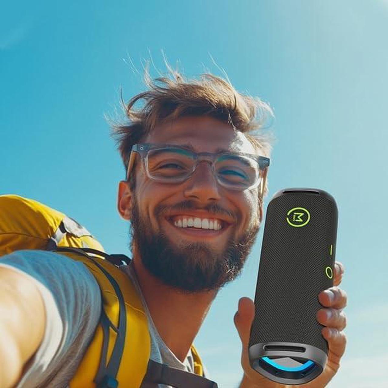 Alt view image 14 of 15 - m360 Sound Stage Pro Wireless Portable Speaker - 35W - Bluetooth - BT8850DSP - 100 Hz to 18 kHz - IP67 Dust Proof-Waterproof - Rugged - Travel - Hot Tub - Gym - Work Out - RGB Lighting - BT 5.3 - One