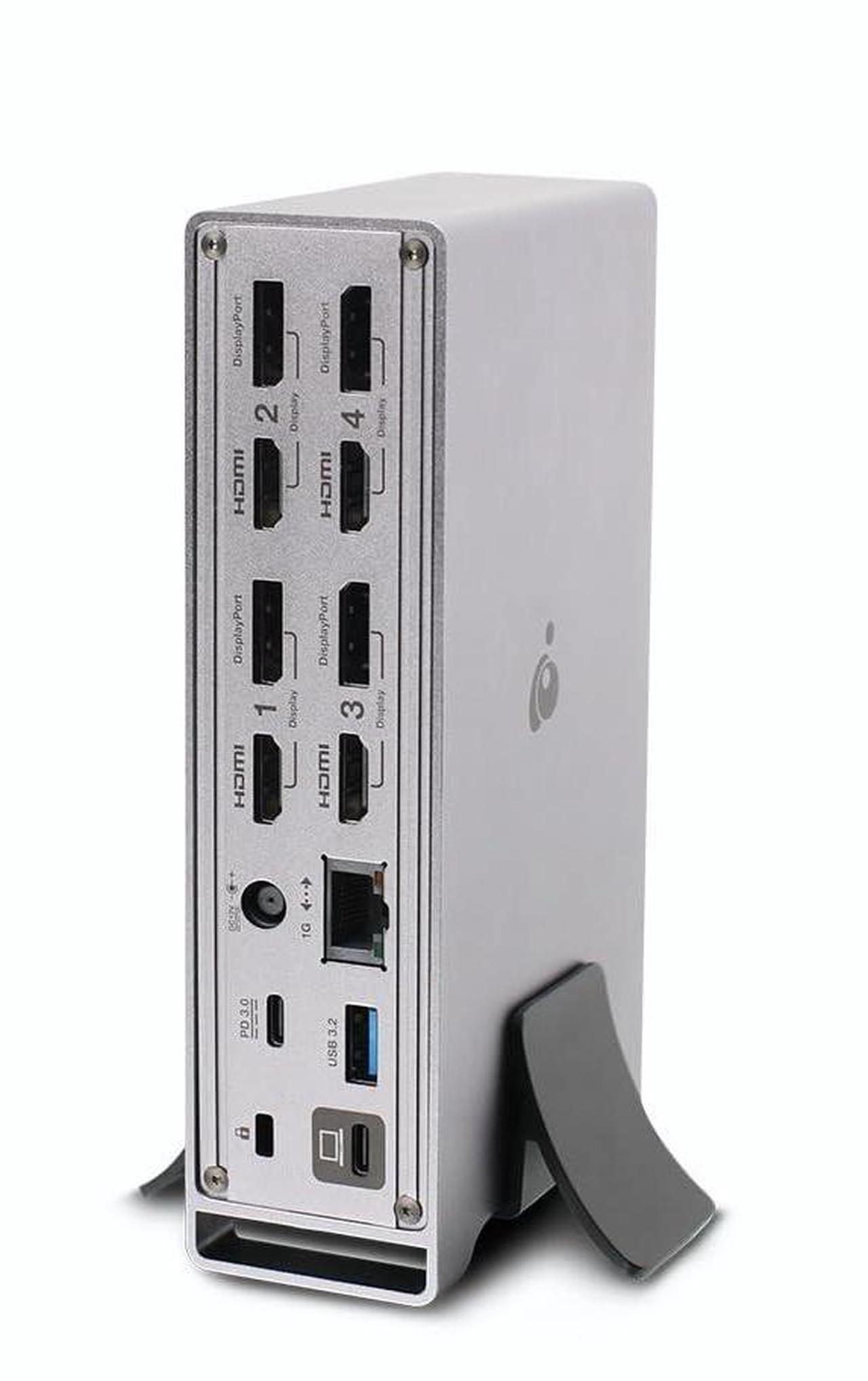 Alt view image 9 of 14 - IOGEAR Dock Pro Universal 4K Quad Docking Station GUD3C4K4