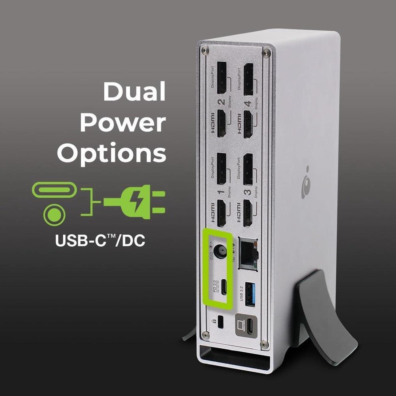 Alt view image 12 of 14 - IOGEAR Dock Pro Universal 4K Quad Docking Station GUD3C4K4