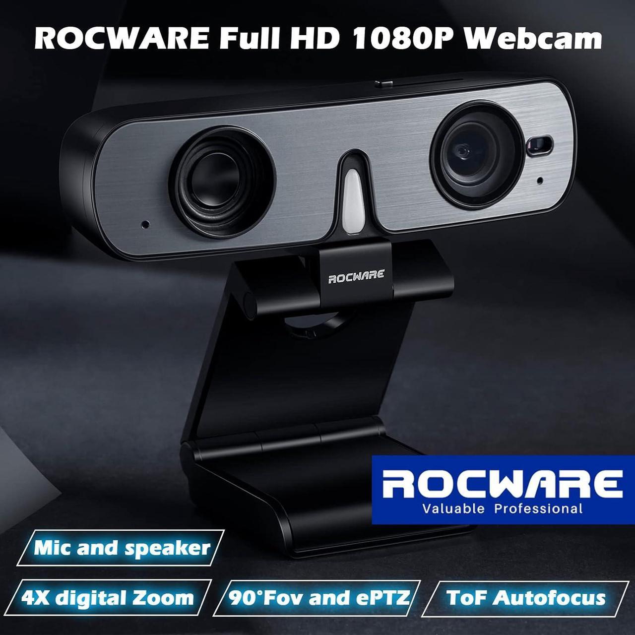 Alt view image 12 of 20 - ROCWARE RC08 Auto-Focus Webcam with Microphone Speaker