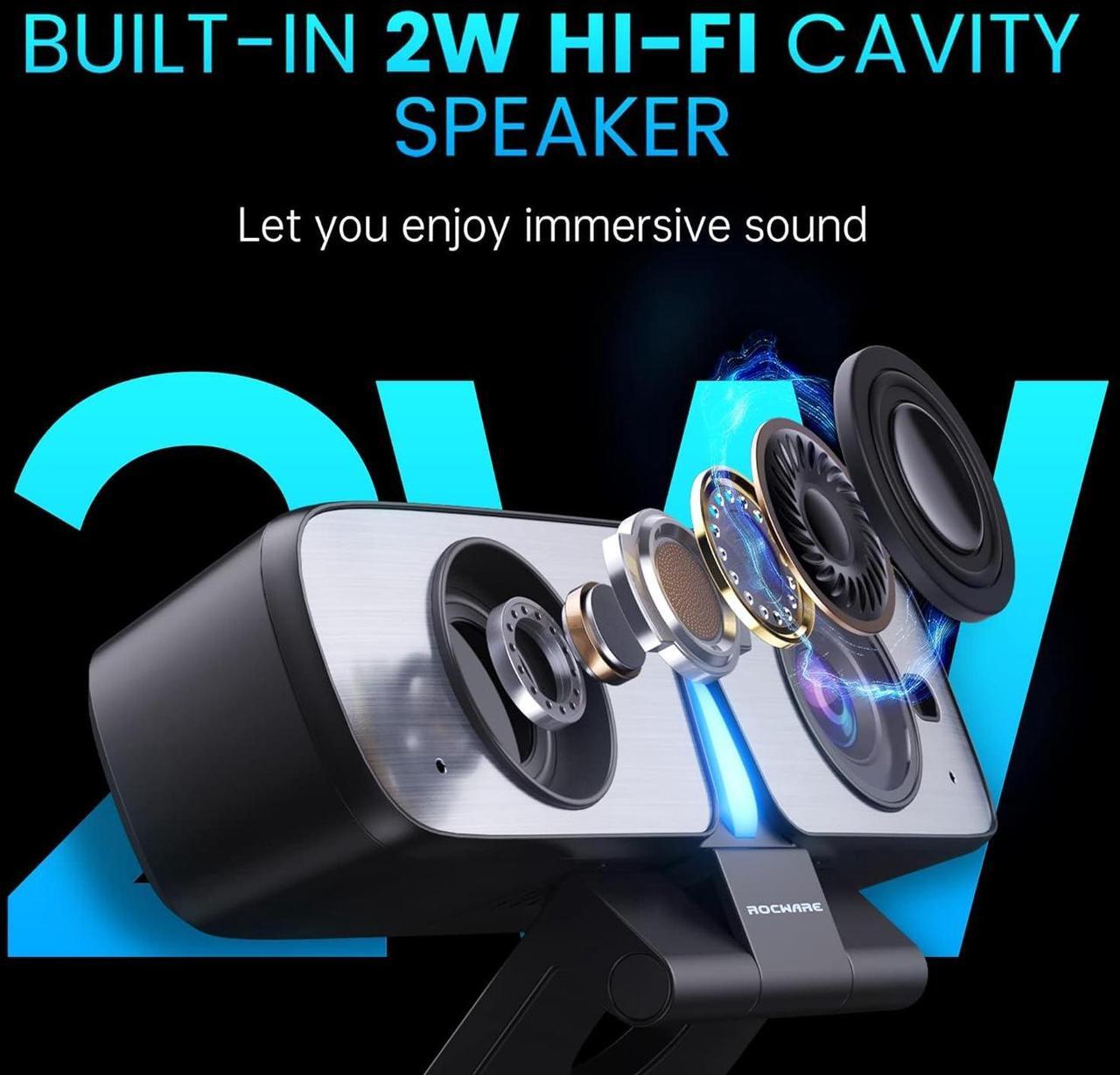 Alt view image 16 of 20 - ROCWARE RC08 Auto-Focus Webcam with Microphone Speaker