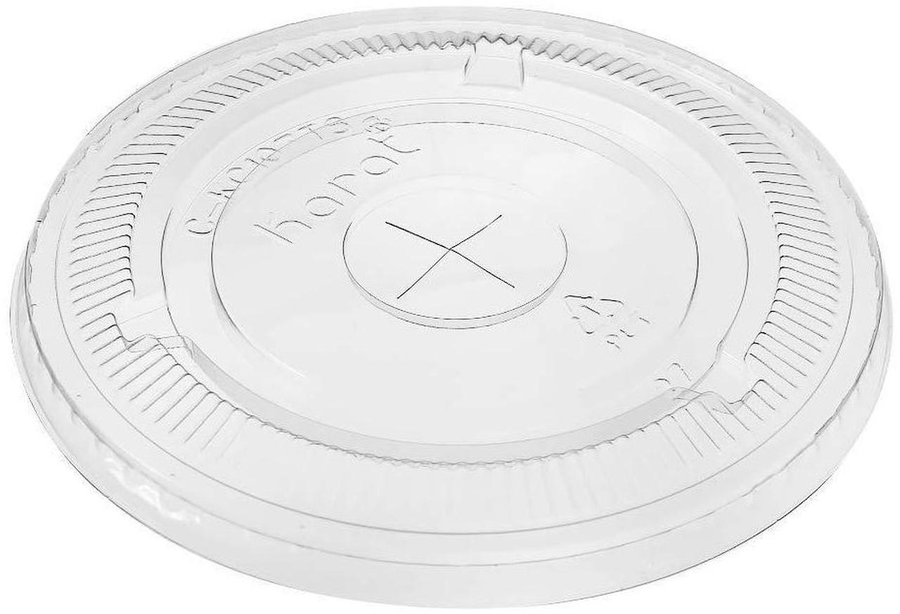 Alt view image 3 of 8 - PET Lids Flat Lid Fits 32 oz Cold Cups Plastic Clear 600/Carton CKCL1045