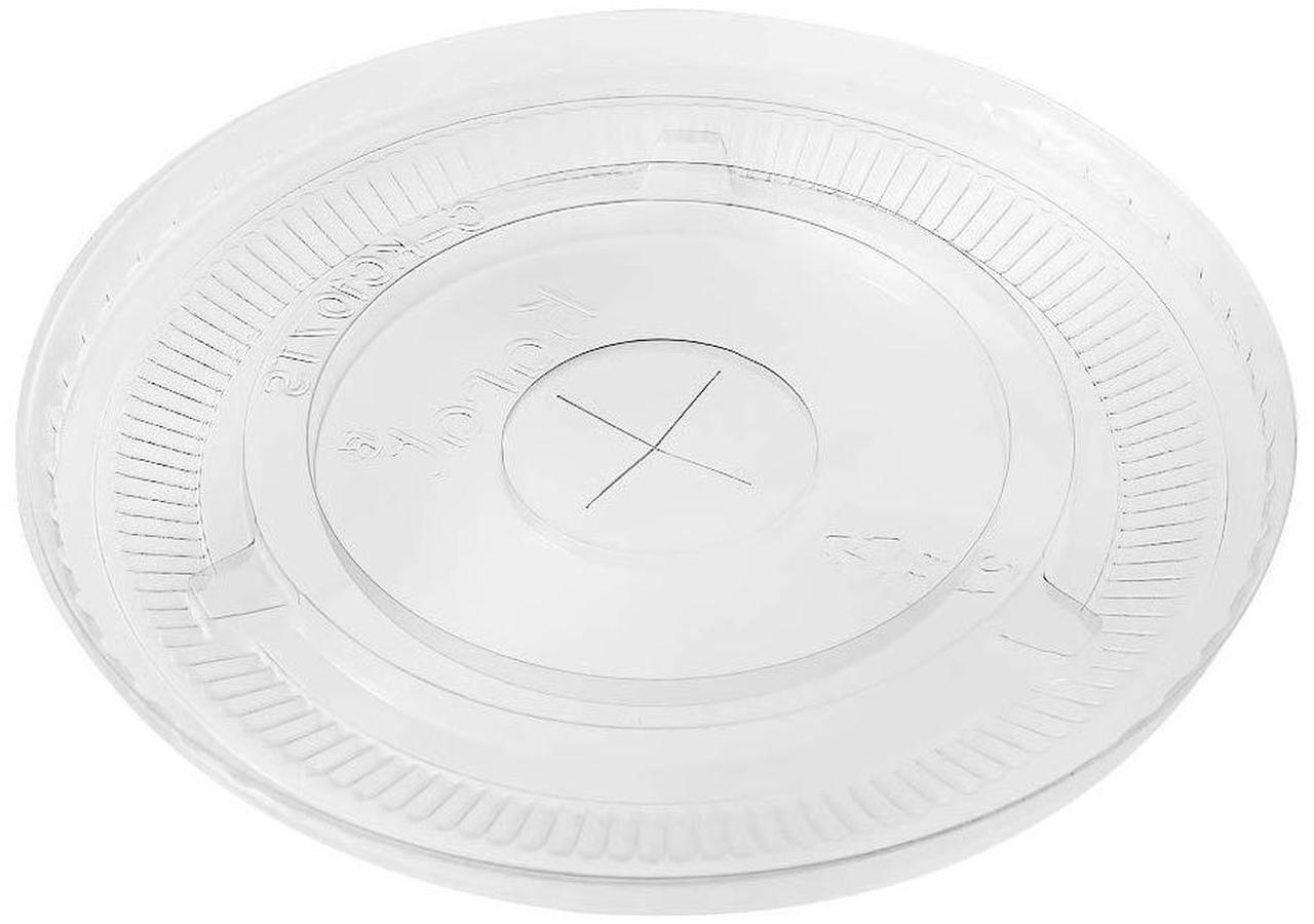 Alt view image 4 of 8 - PET Lids Flat Lid Fits 32 oz Cold Cups Plastic Clear 600/Carton CKCL1045