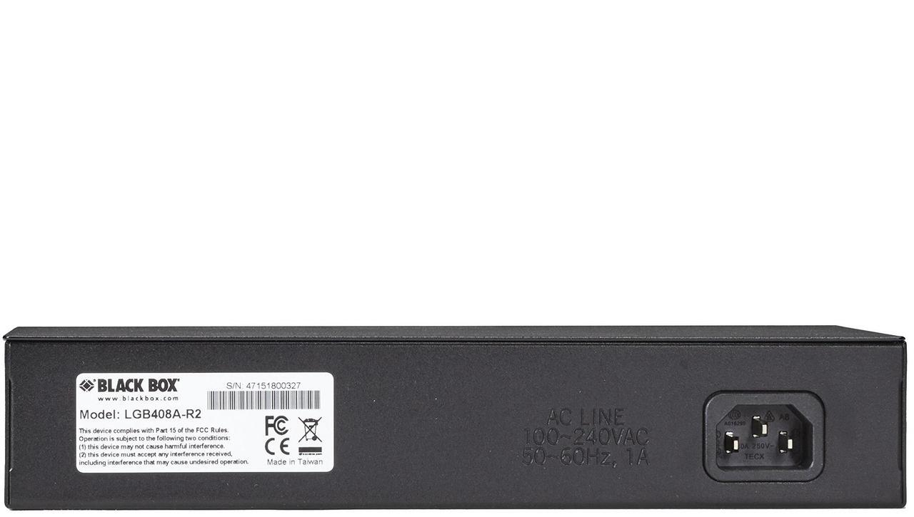 Alt view image 7 of 7 - Black Box Ethernet Switch - 8 Network - 2 Layer Supported - 1U - Rack-mountable