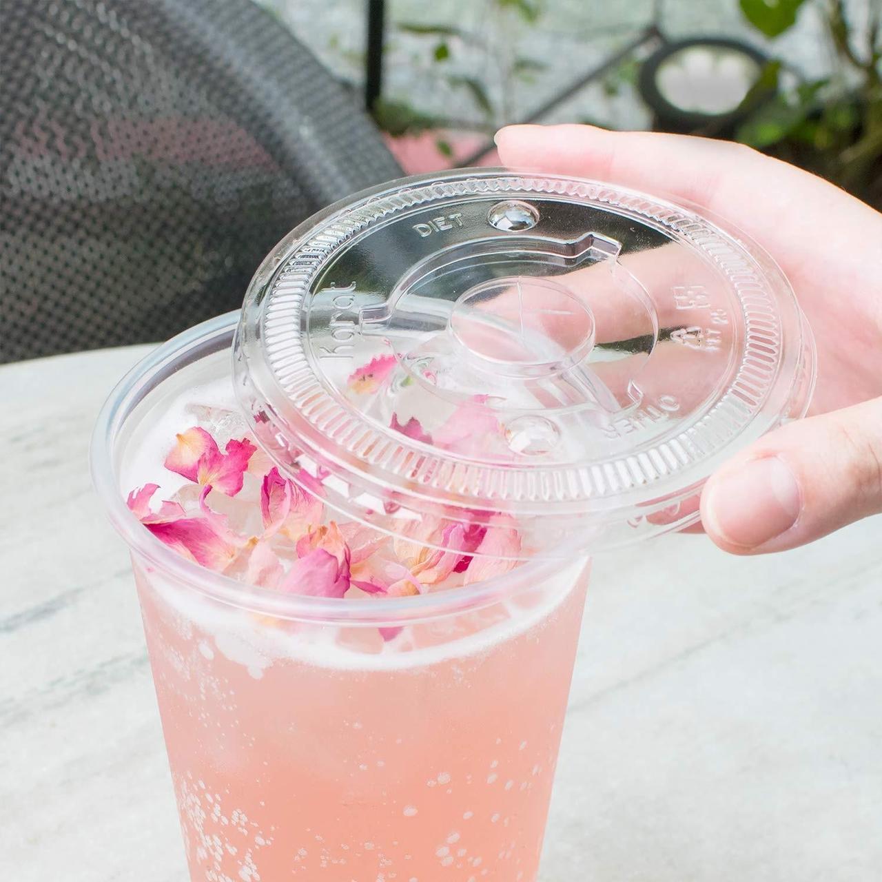 Alt view image 8 of 8 - PET Lids Flat Lid Fits 32 oz Cold Cups Plastic Clear 600/Carton CKCL1045