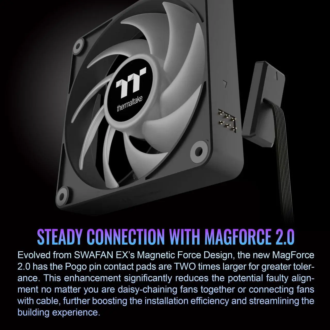 Alt view image 14 of 16 - Thermaltake CT140 EX ARGB Sync PC Cooling Fan 3-Fan Pack 3 Pack CLF182PL14SWA