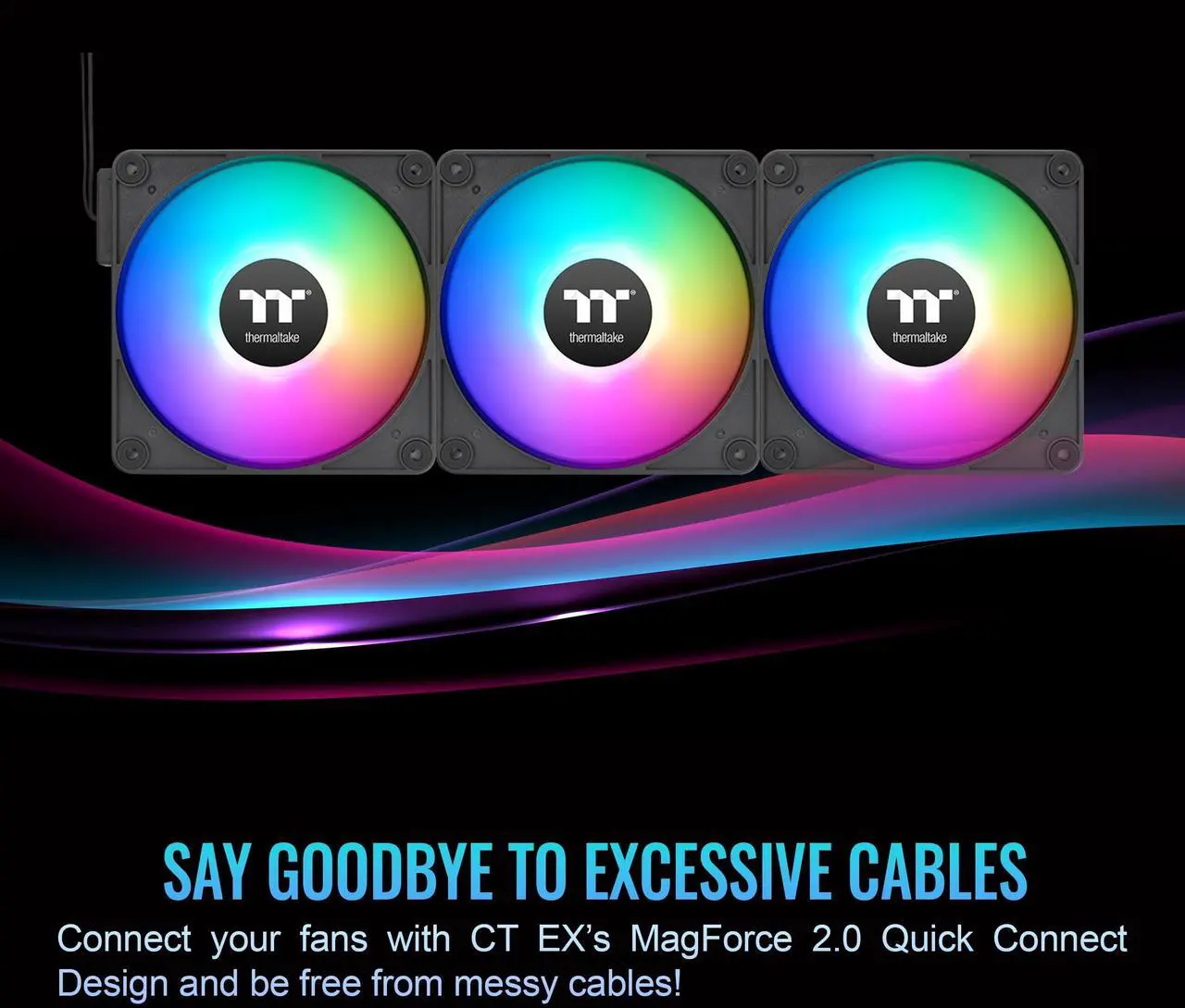 Alt view image 15 of 16 - Thermaltake CT140 EX ARGB Sync PC Cooling Fan 3-Fan Pack 3 Pack CLF182PL14SWA