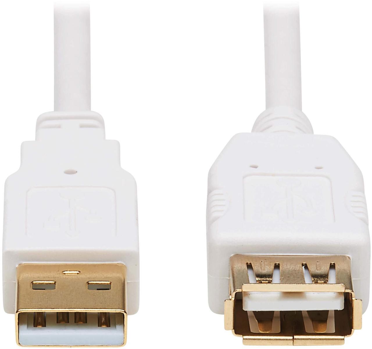 Alt view image 6 of 9 - Tripp Lite U024AB-003-WH 3 ft. White Safe-IT USB-A Antibacterial Extension Cable (M/F), USB 2.0, White, 3 ft. (0.91 m)