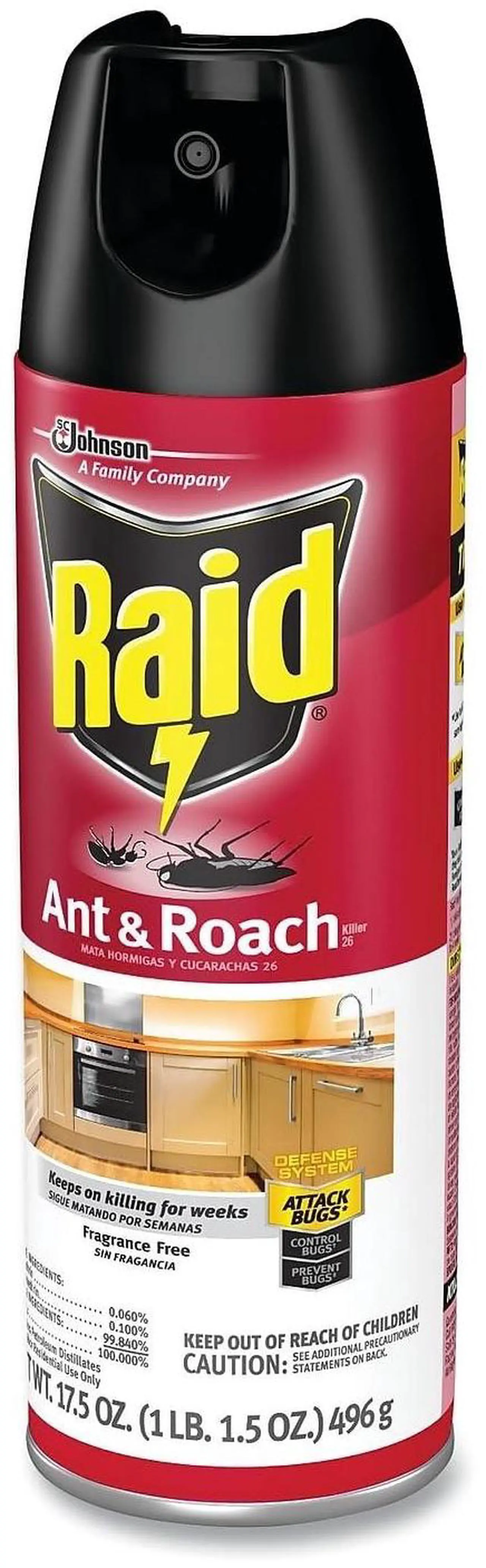 Alt view image 6 of 6 - Fragrance Free Ant and Roach Killer 17.5 oz Aerosol Spray 697318