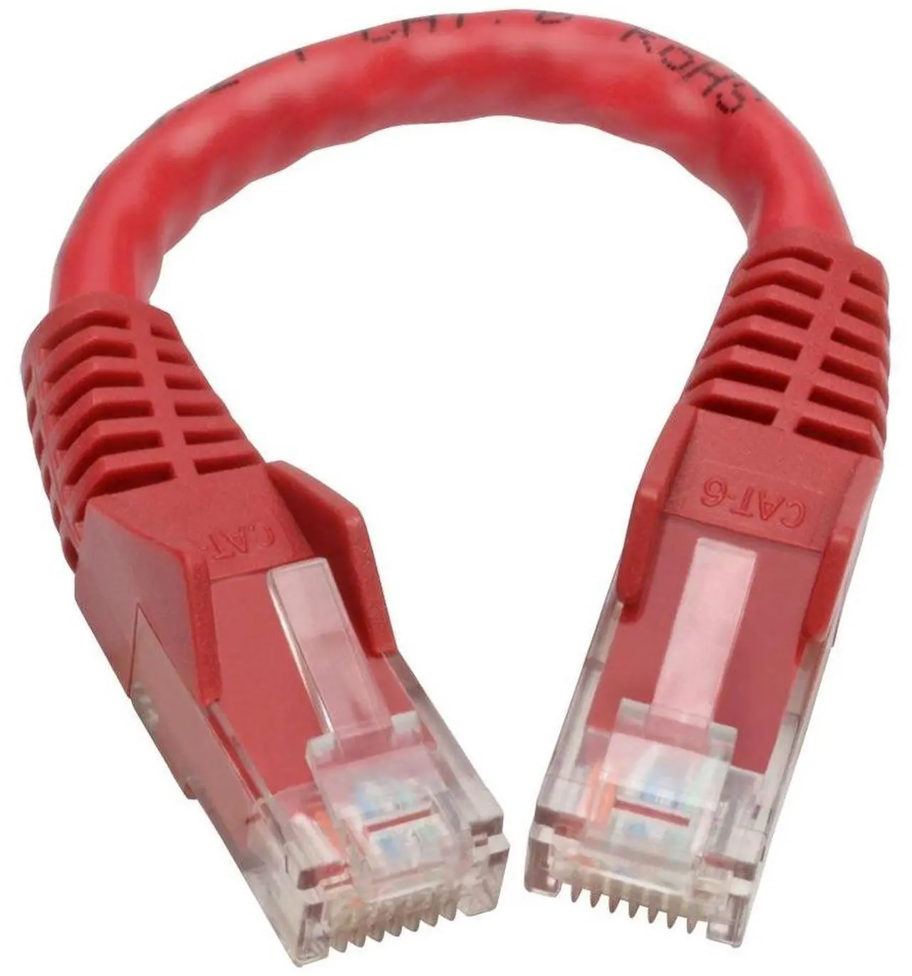 Alt view image 17 of 20 - Tripp Lite N201-06N-RD Premium Cat6 Gigabit Snagless Molded Utp Patch Cable, 24 Awg, 550 Mhz/1 Gbps (Rj45 M/M) , Red, 6 In. - Patch Cable - Rj-45 (M) To Rj-45 (M) - 5.9 In - Utp - Cat 6 - Ieee 802.3A