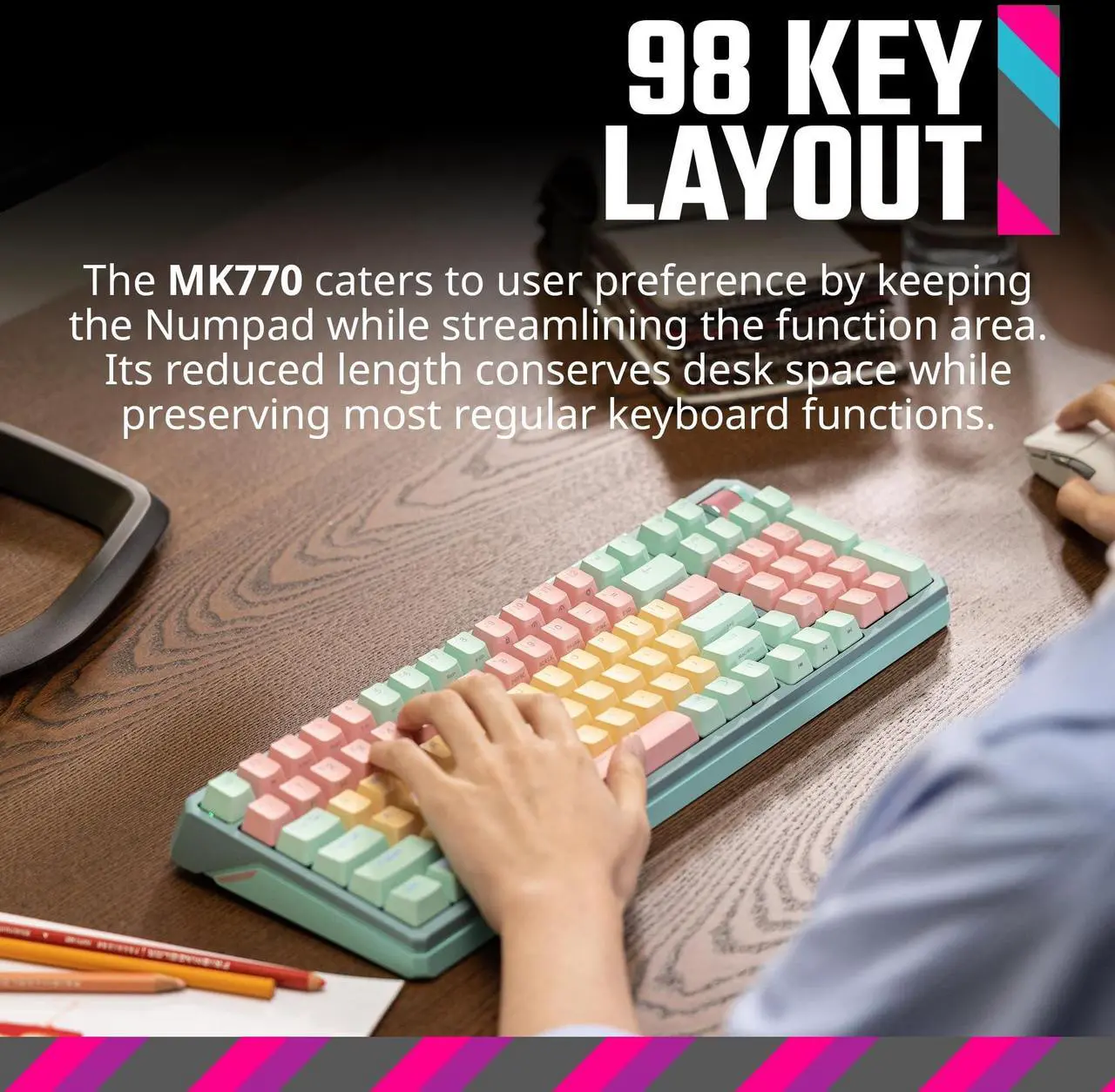 Alt view image 10 of 16 - Cooler Master MK770 Gaming KeyBoard MK770MCKR1US