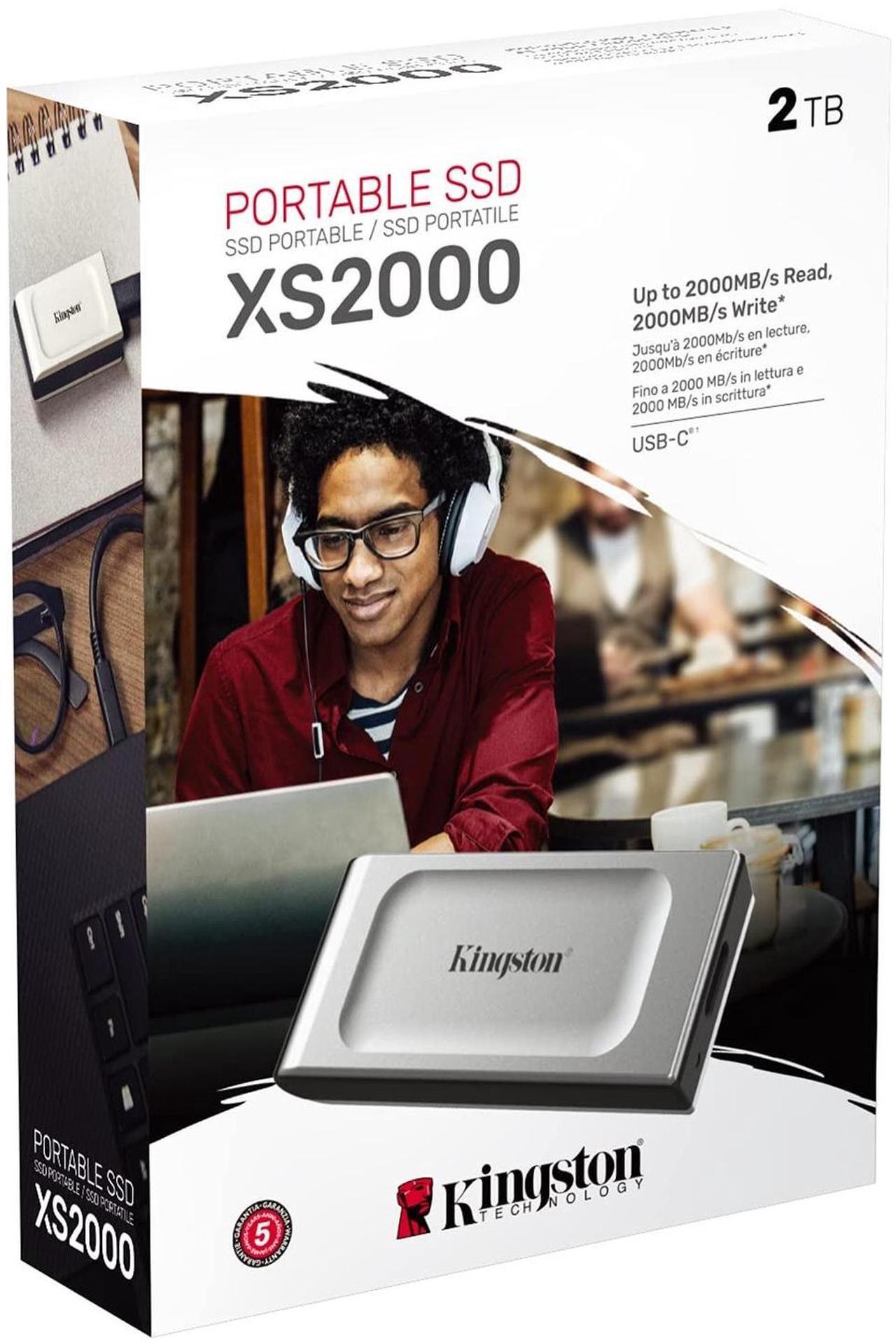 Alt view image 16 of 19 - Kingston External XS2000 2000GB USB 3.2 Gen 2x2 Type-C External Solid State Drive