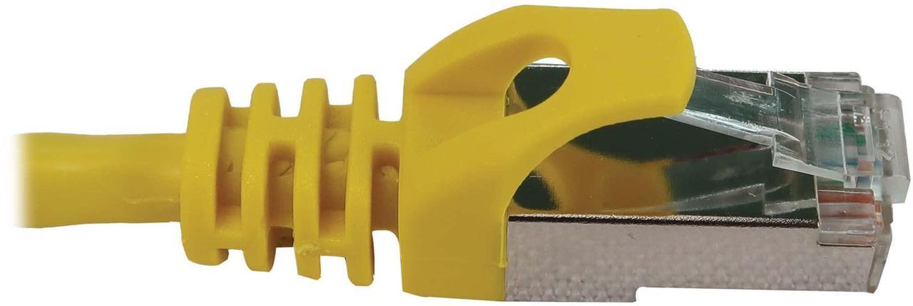 Alt view image 11 of 11 - Eaton Tripp Lite Series Cat6a 10G Snagless Shielded Slim STP Ethernet Cable RJ45 M/M PoE Yellow 7 ft. 2.1 m