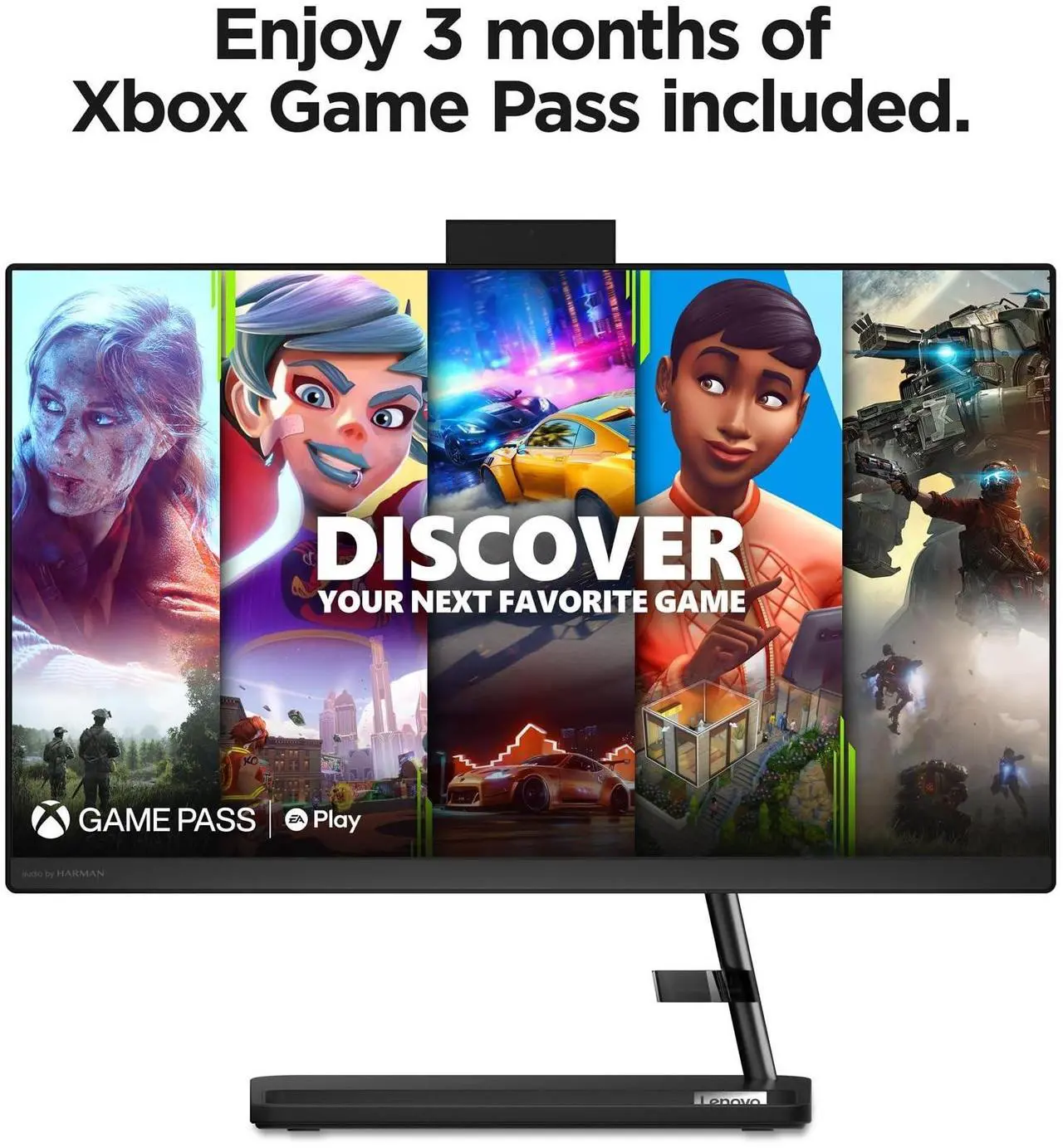 Alt view image 9 of 9 - Lenovo IdeaCentre AIO 3i - (2023) - All in One Desktop - PC Computer - Mouse & Keyboard Included - 21.5" FHD Display - Windows 11-8GB Memory - 256GB Storage - Intel Core i3-1215U