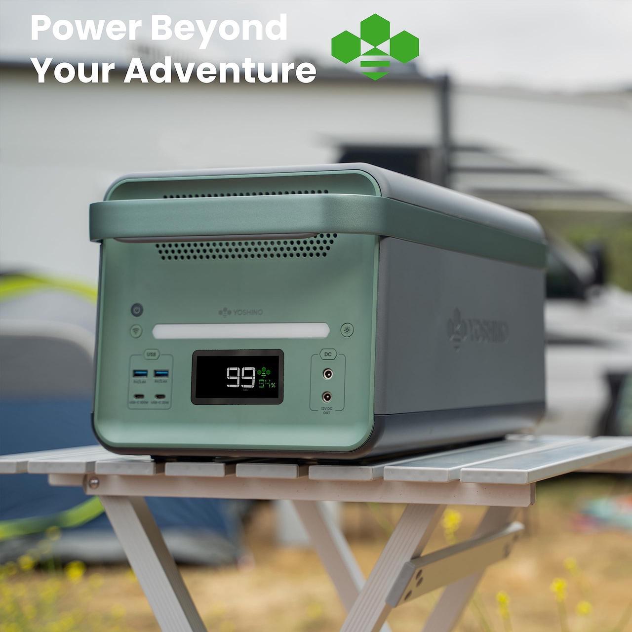 Alt view image 13 of 14 - Yoshino Solid-State Portable Power Station, Push-Button Start Battery Generator 2,611Wh, 4,000W /6,000W Peak, Solar Optional Generator, Expandable, Off-Grid, RV, UPS Backup Battery