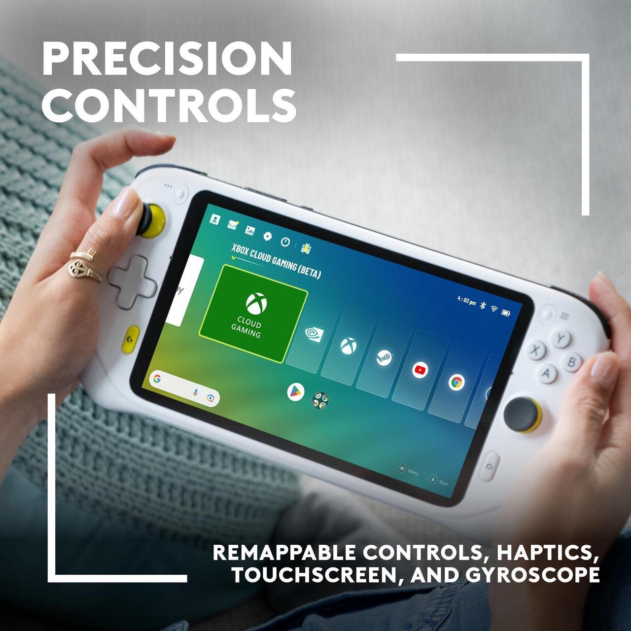 Alt view image 9 of 9 - Logitech G CLOUD Handheld Portable Gaming Console 1080P 7-Inch Touchscreen 940-000198 - White