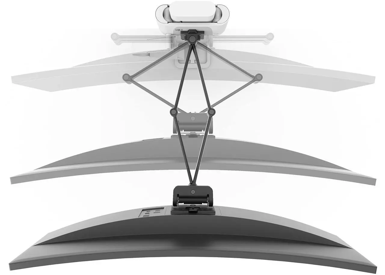 Alt view image 12 of 13 - Ergotron TRACE Desk Mount for Monitor LCD Display White 45630216